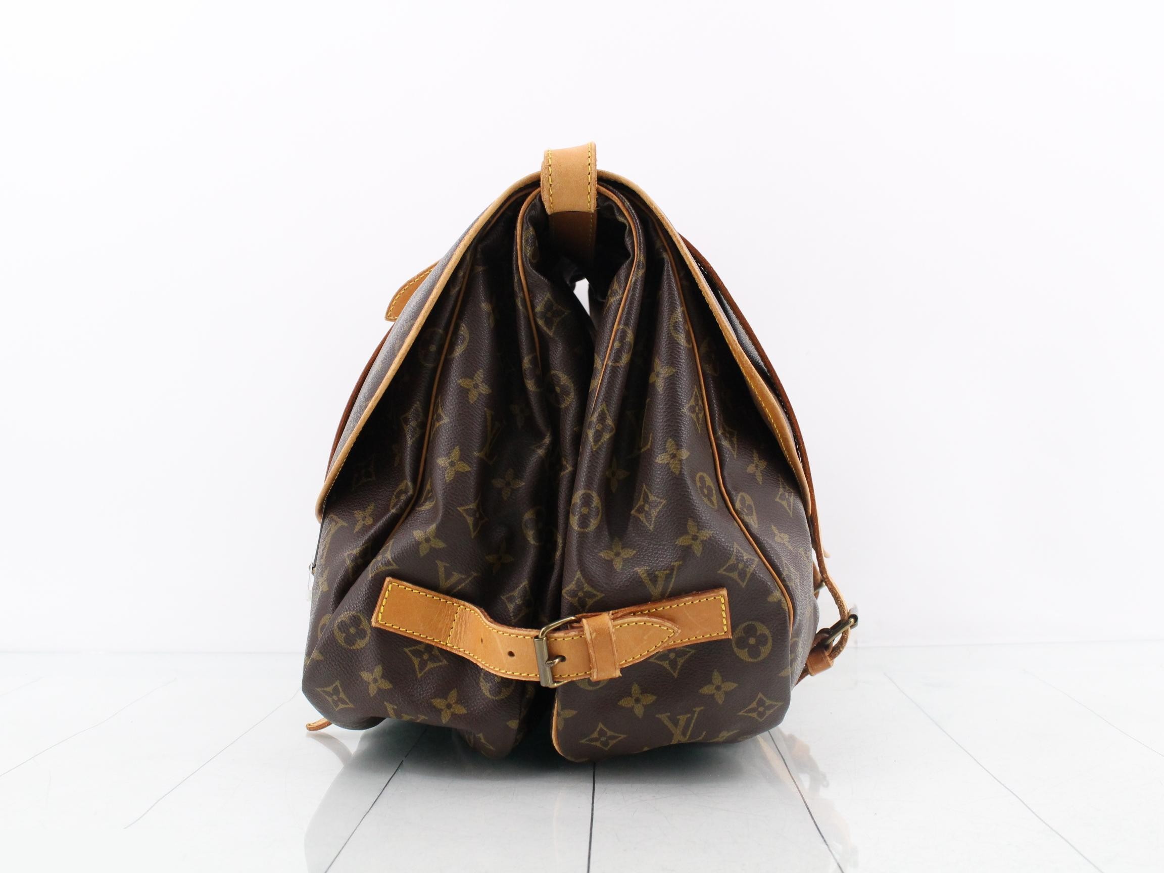 Saumur 43 Monogram Brown Shoulder Bag — view 4