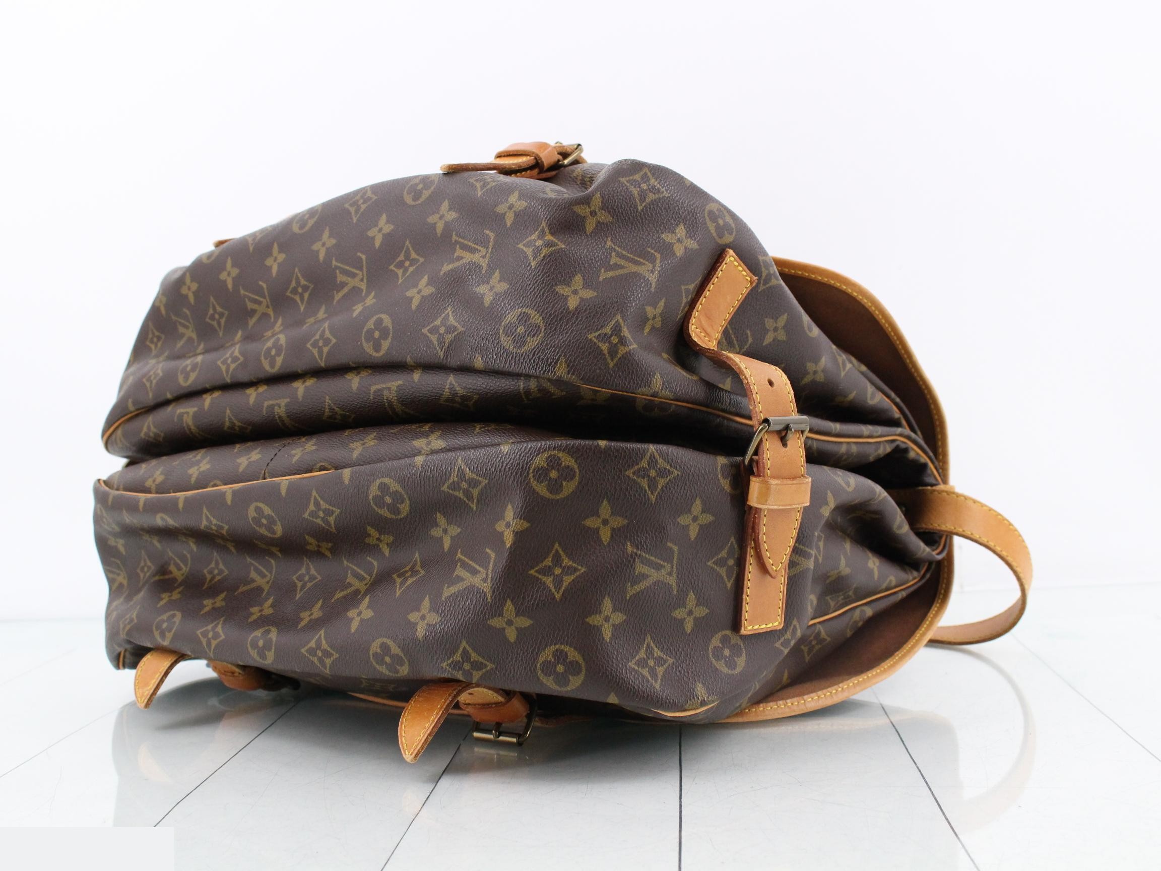 Saumur 43 Monogram Brown Shoulder Bag — view 6