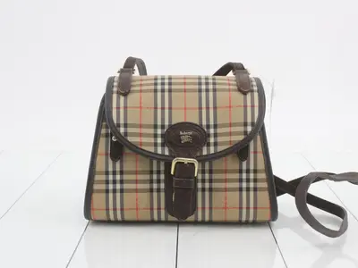 Burberrys Shoulder Bag, Canvas, Beige Check
