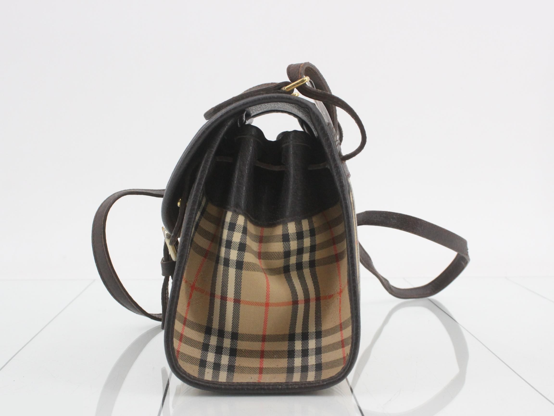 Burberrys Shoulder Bag, Canvas, Beige Check — view 3