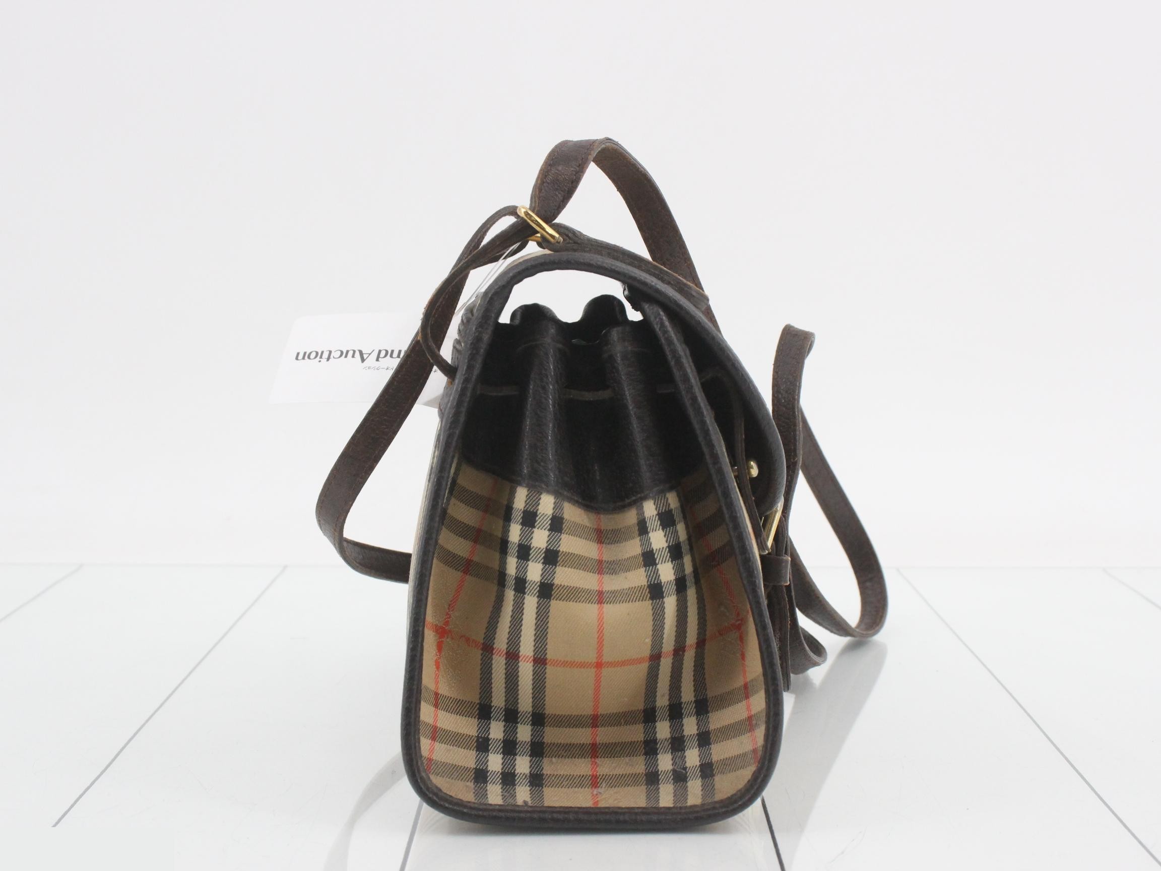 Burberrys Shoulder Bag, Canvas, Beige Check — view 4