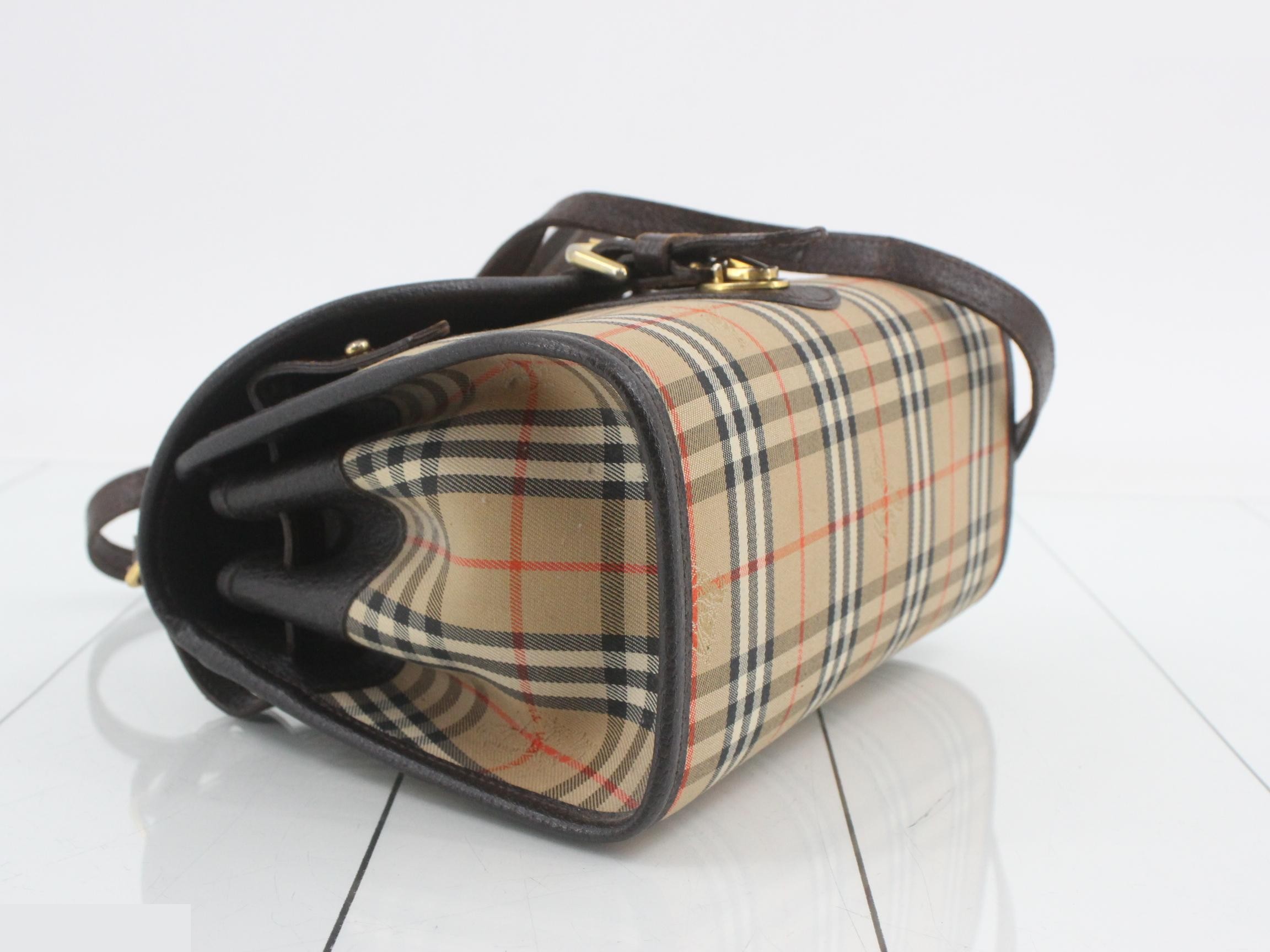 Burberrys Shoulder Bag, Canvas, Beige Check — view 5