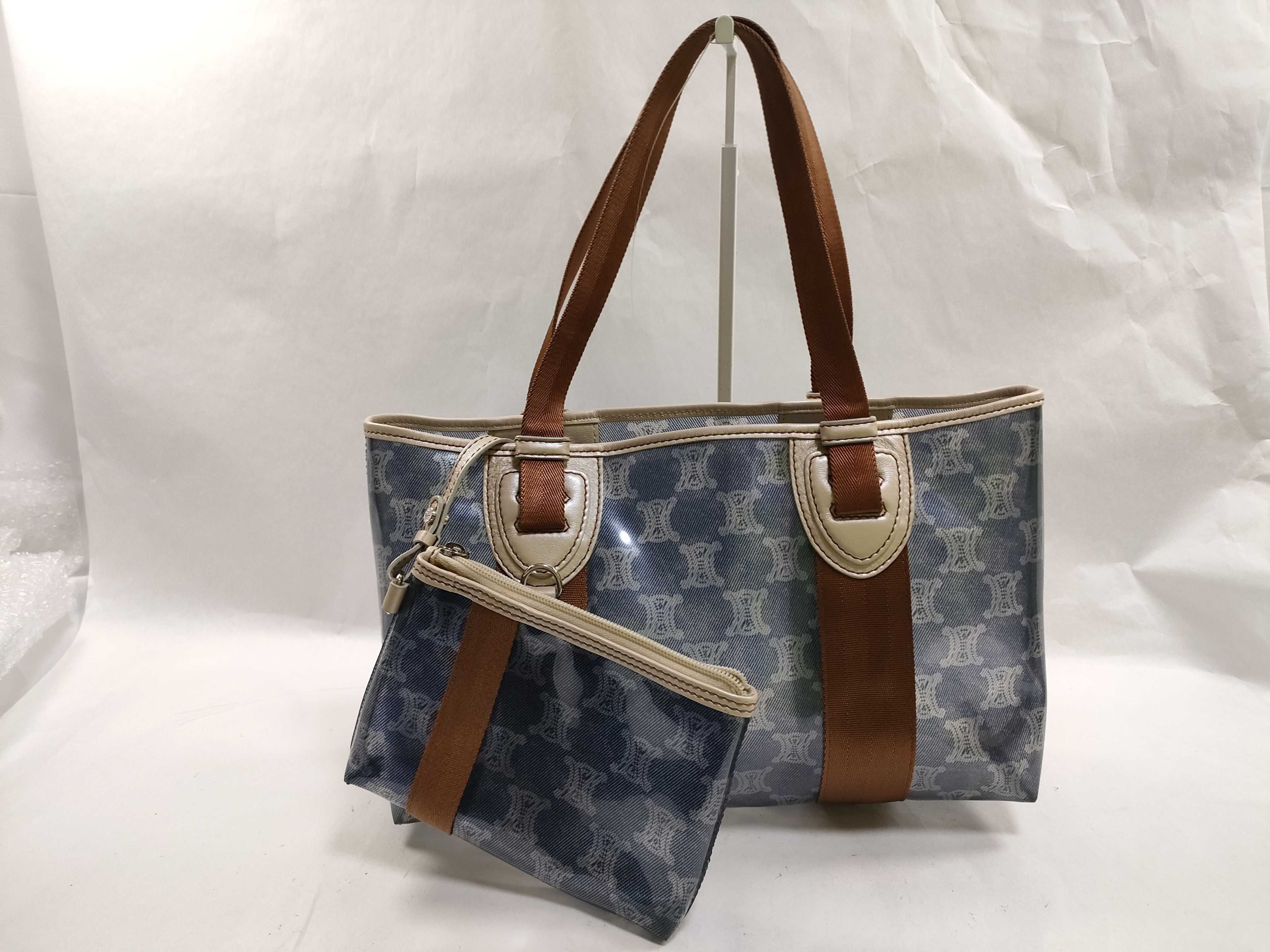 Paris Macadam Vinyl Handbag with Pouch