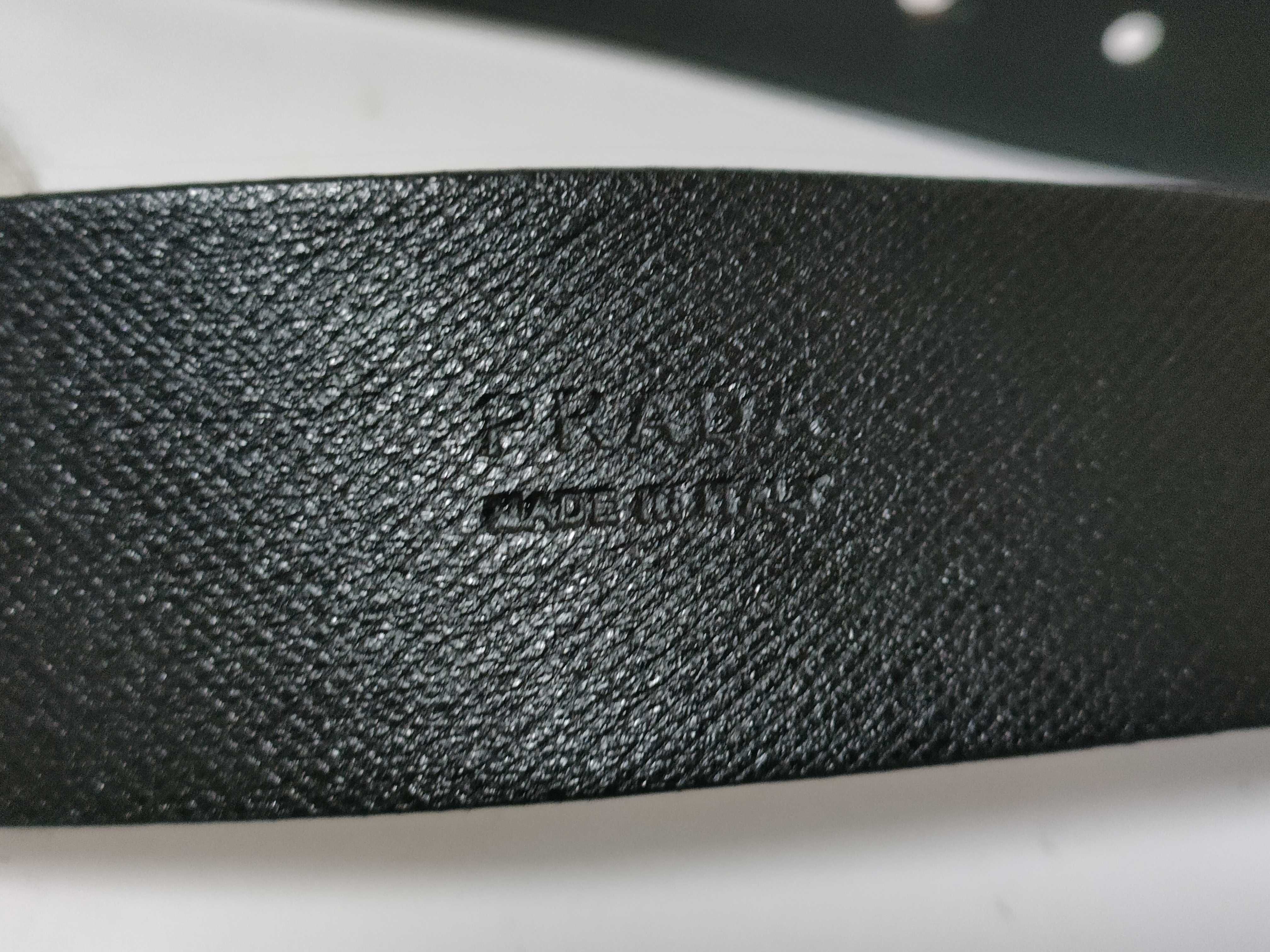 Oval Logo Buckle Belt, Silver & Black Belt — view 6