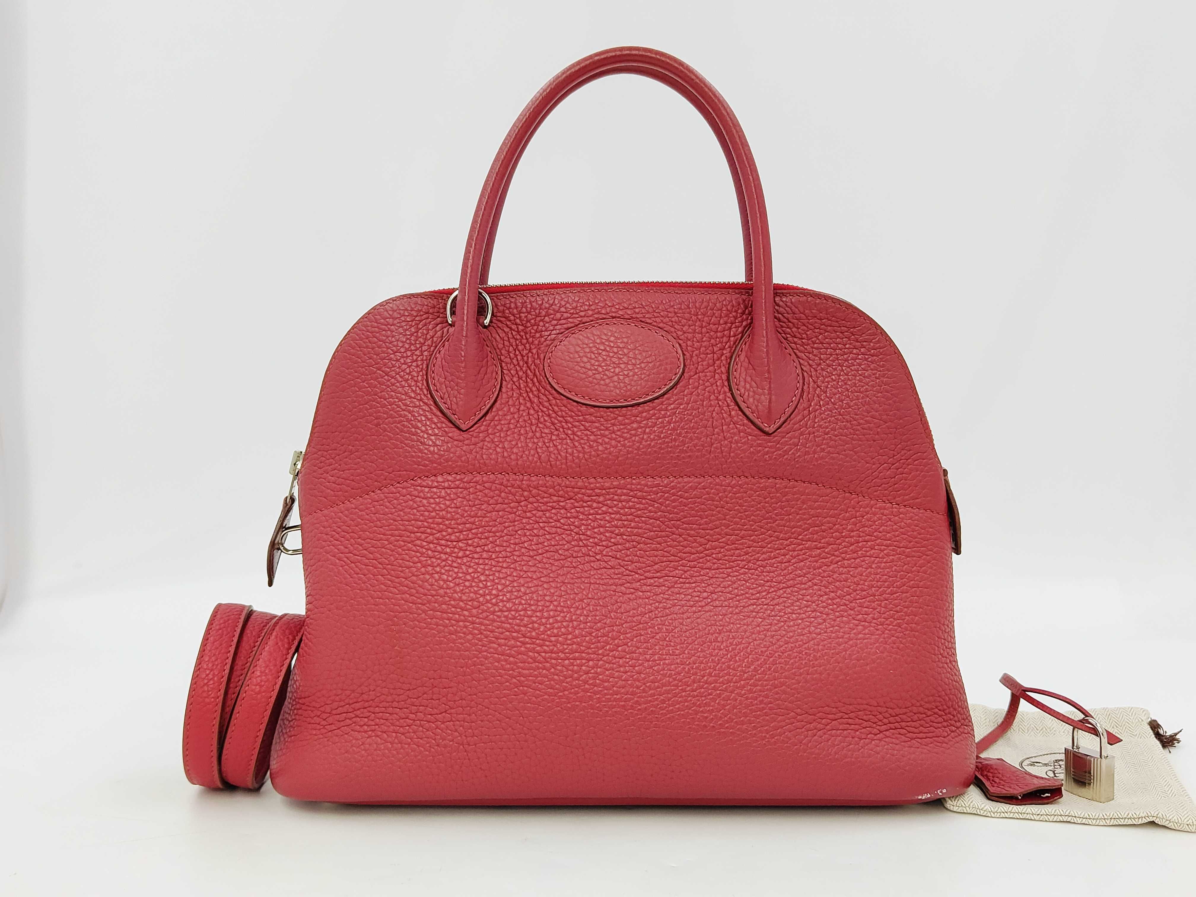 Bolide 31 Taurillon Ruby R stamp SV handbag