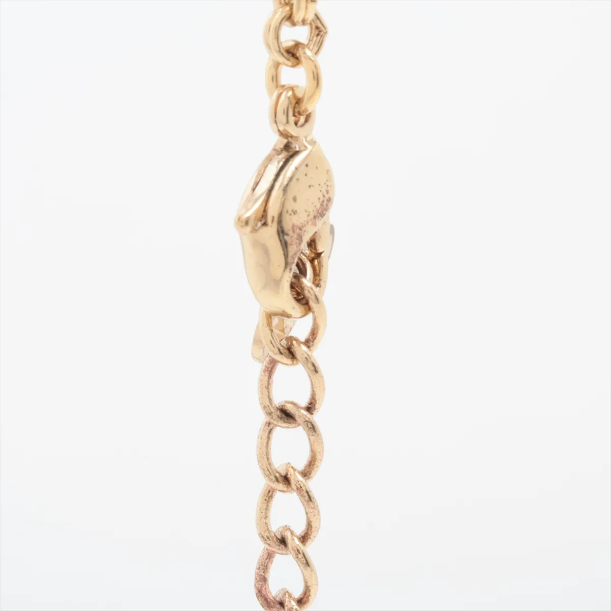 CD Logo Necklace GP x Rhinestone Gold — view 3