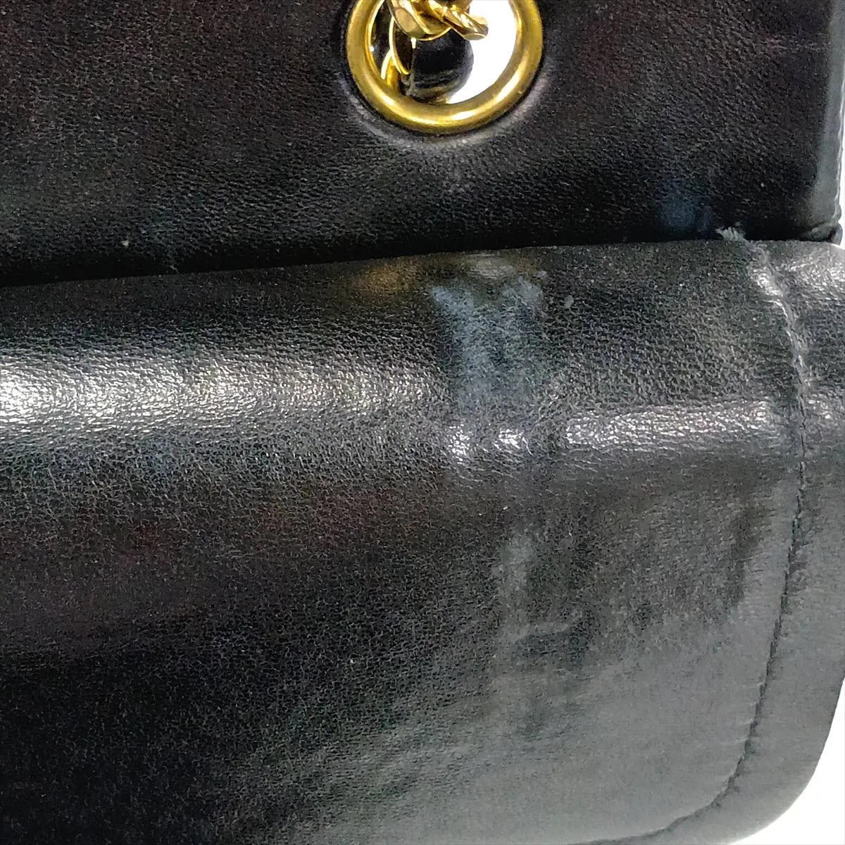 Matelassé 25 Lambskin Double Flap Double Chain Bag, Black with Gold Hardware, 4918499, Series 4, A01112 — view 15