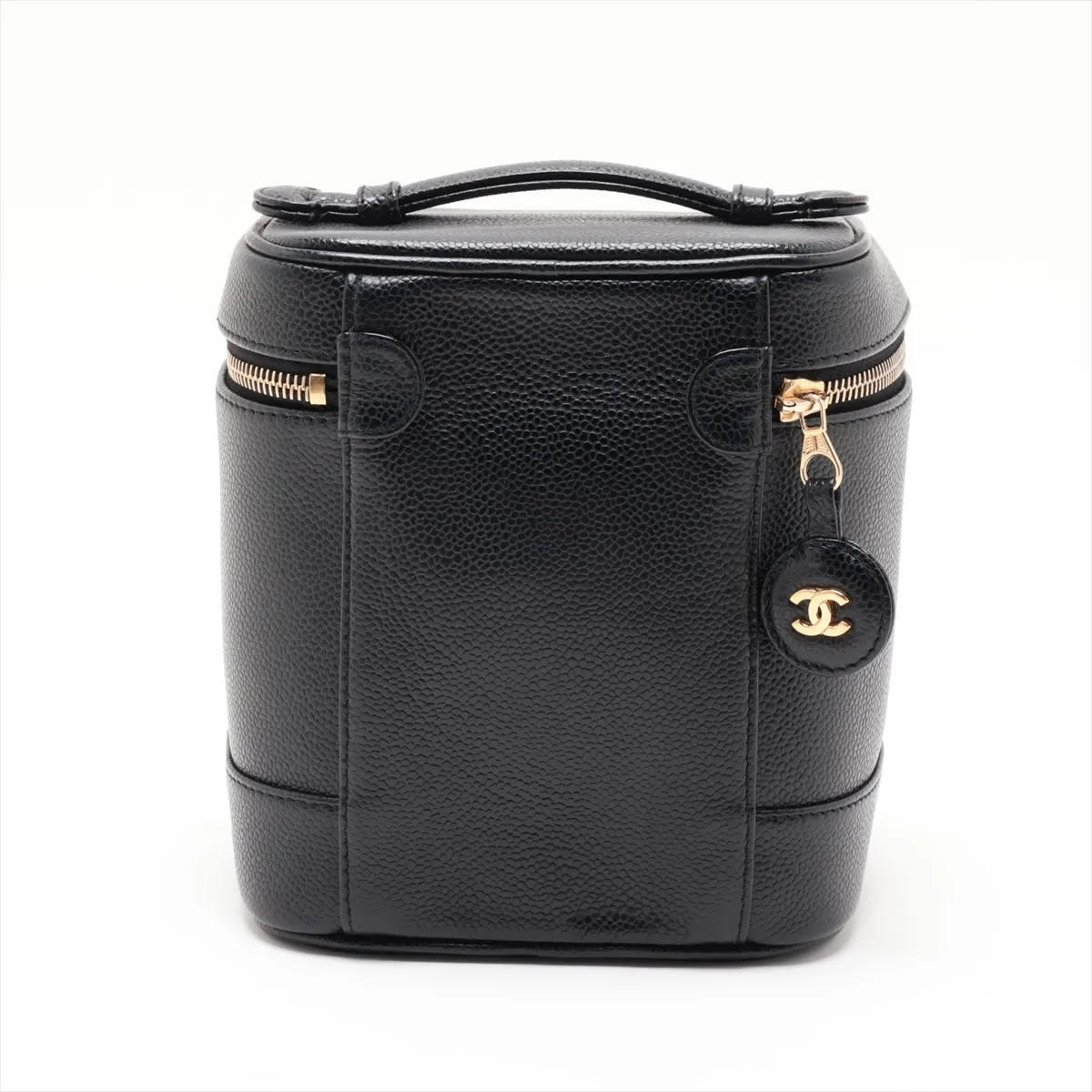 Coco Mark Caviar Skin Vanity Bag, Black with Gold Hardware, 5044822, Series 5 — view 2
