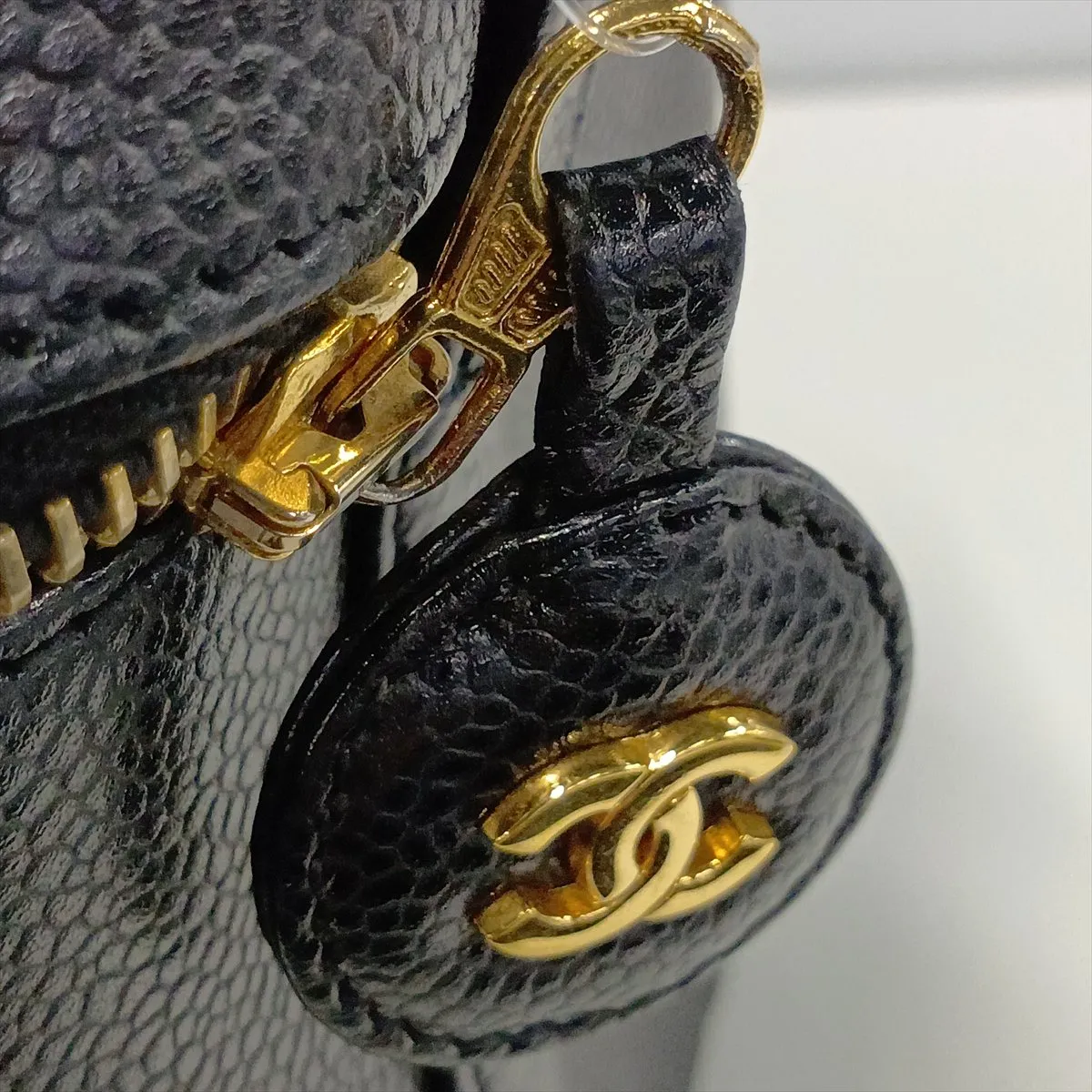 Coco Mark Caviar Skin Vanity Bag, Black with Gold Hardware, 5044822, Series 5 — view 11