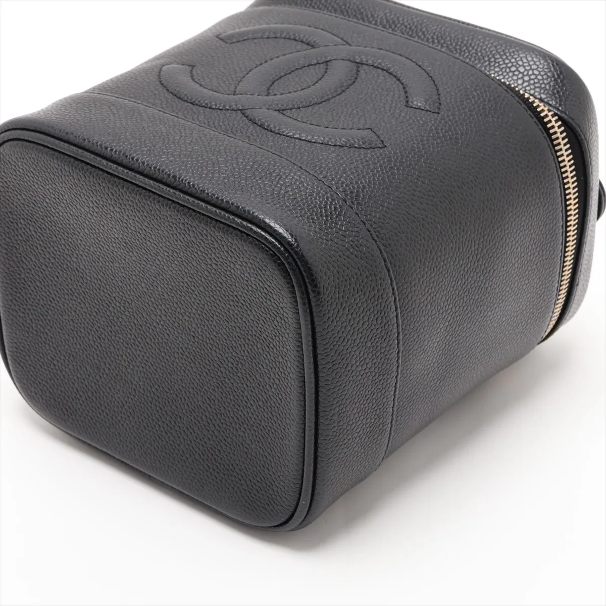 Coco Mark Caviar Skin Vanity Bag, Black with Gold Hardware, 5044822, Series 5 — view 3