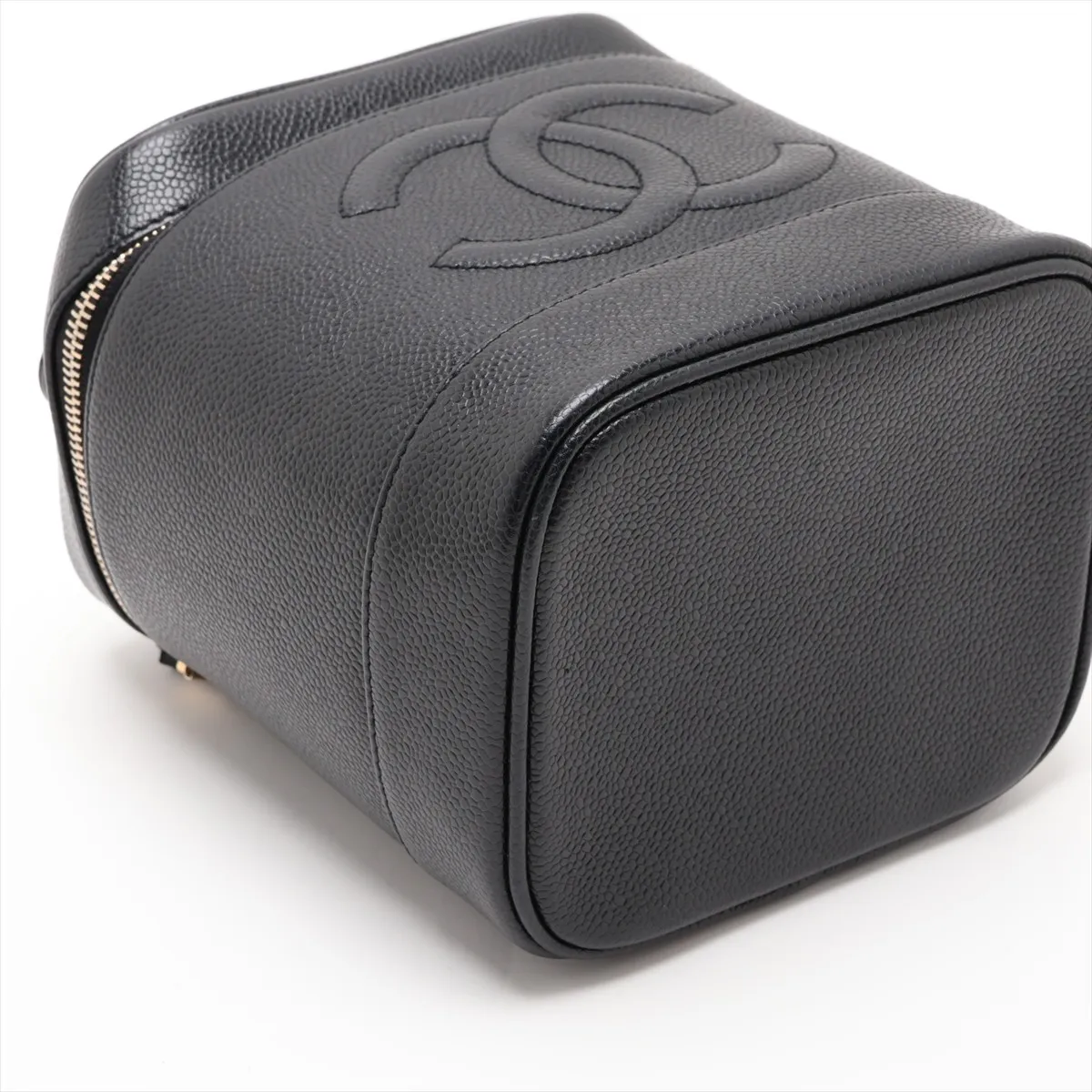 Coco Mark Caviar Skin Vanity Bag, Black with Gold Hardware, 5044822, Series 5 — view 4