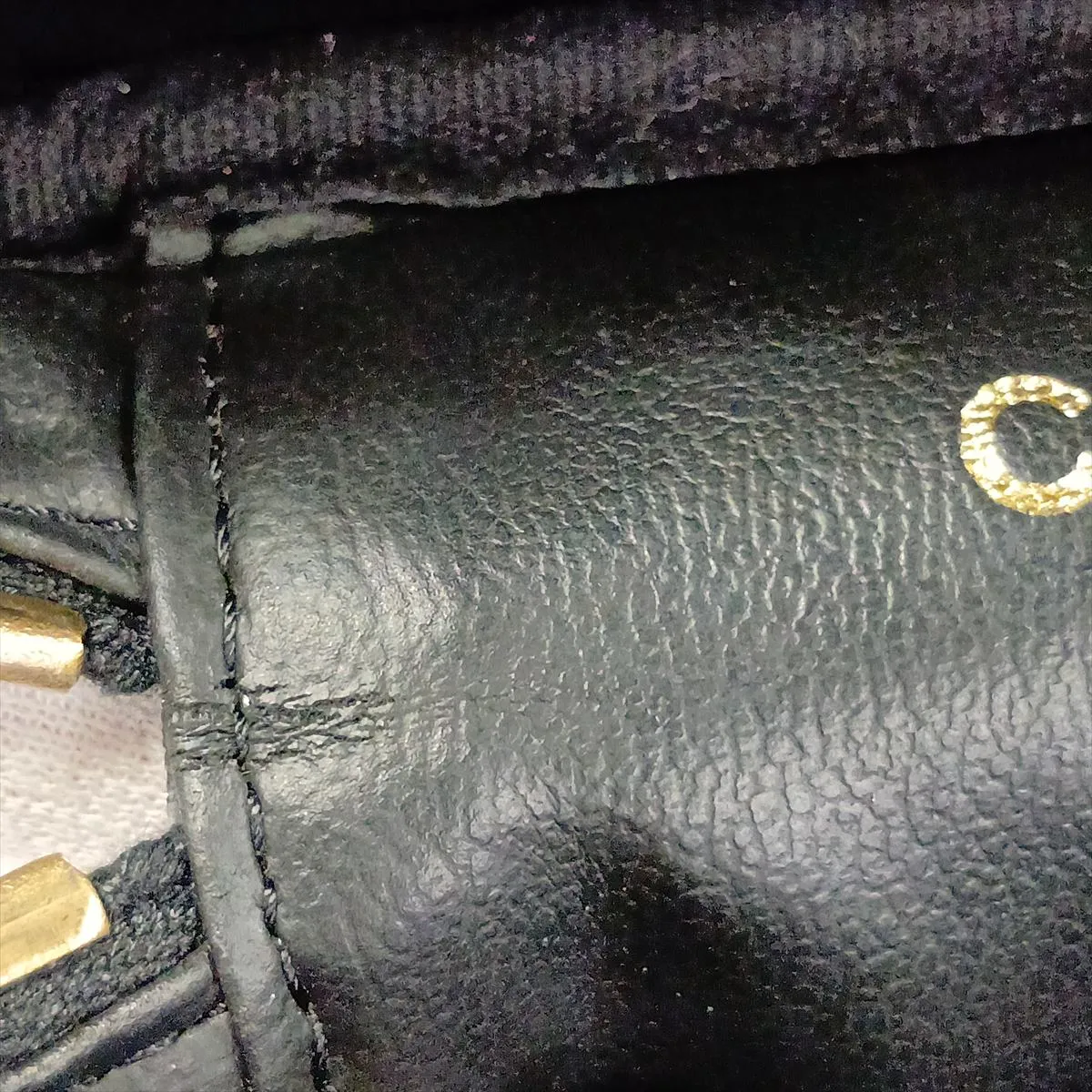Coco Mark Caviar Skin Vanity Bag, Black with Gold Hardware, 5044822, Series 5 — view 10