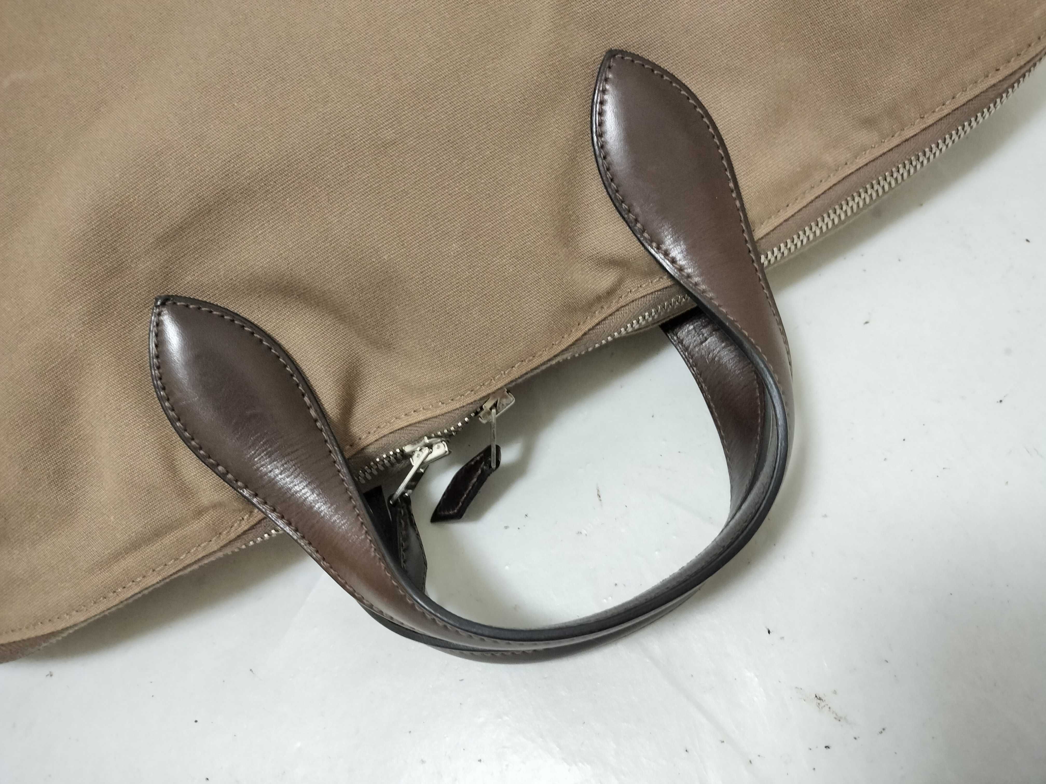Edit 42 Toile H x Leather Brown Silver Hardware N:2010 Handbag — view 3