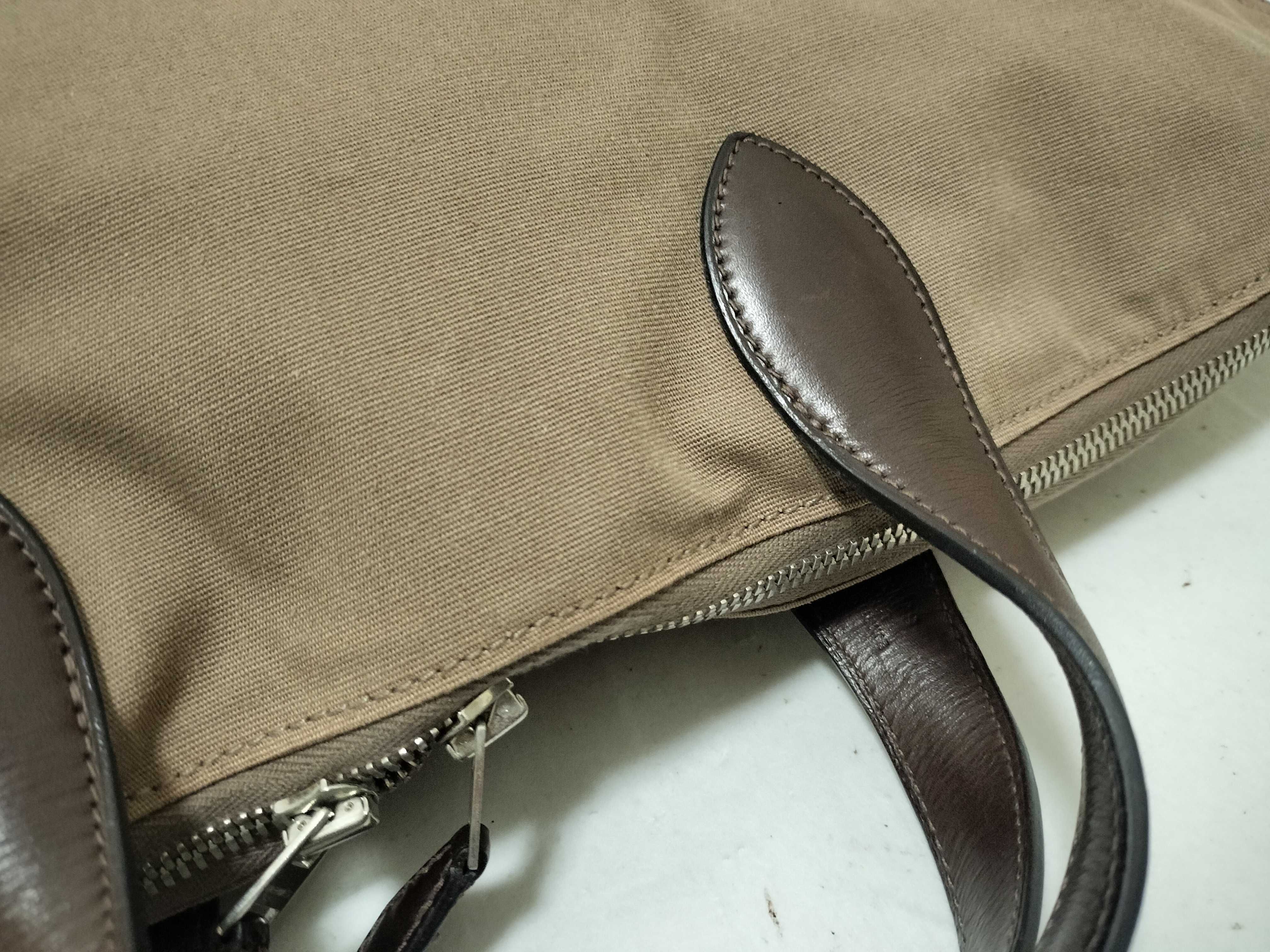 Edit 42 Toile H x Leather Brown Silver Hardware N:2010 Handbag — view 5