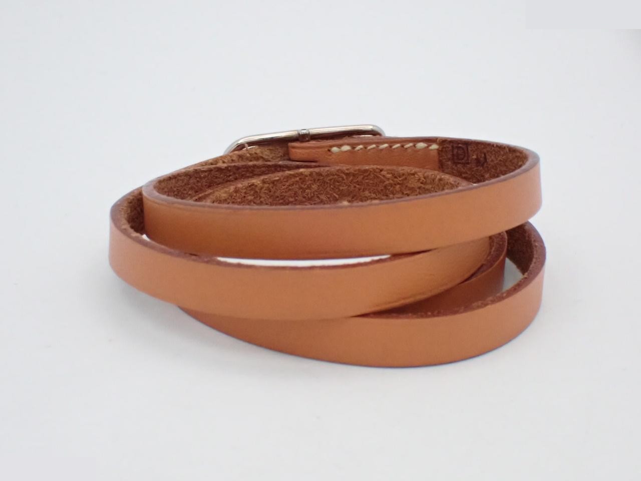 Api Leather Brown Silver Hardware Bracelet — view 2