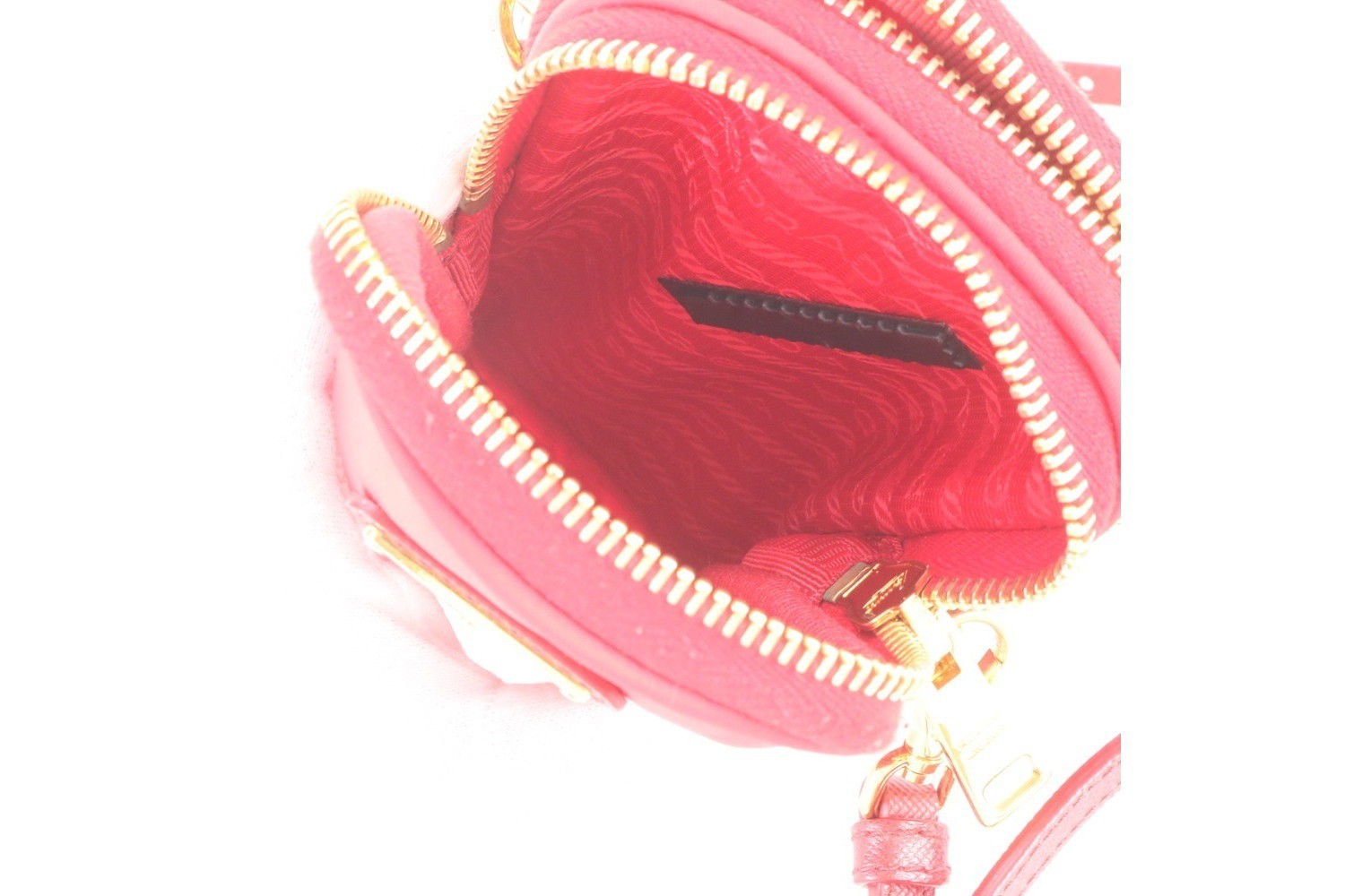 Tessuto Nylon Triangle Logo Leather Shoulder Bag — view 7