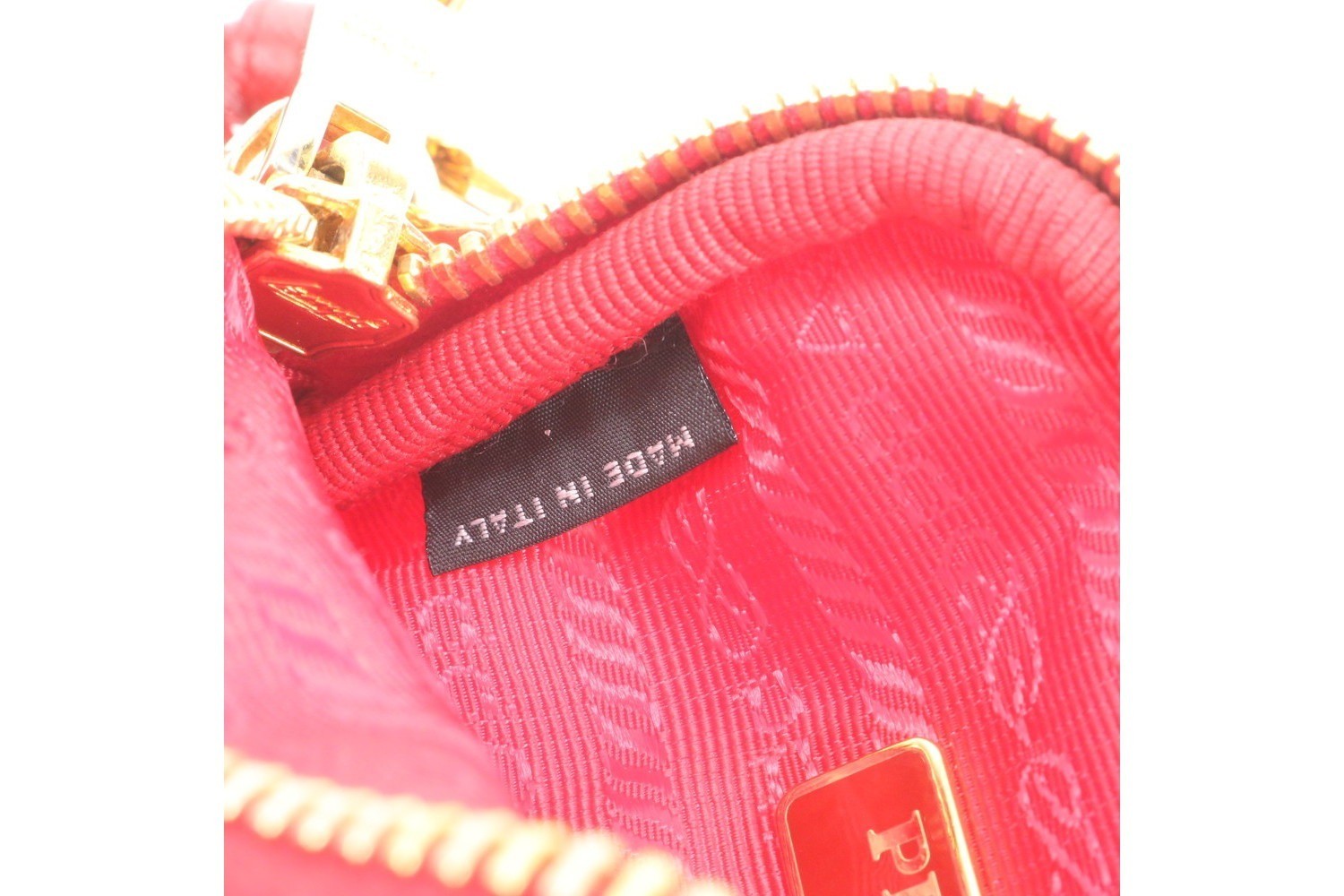 Tessuto Nylon Triangle Logo Leather Shoulder Bag — view 9