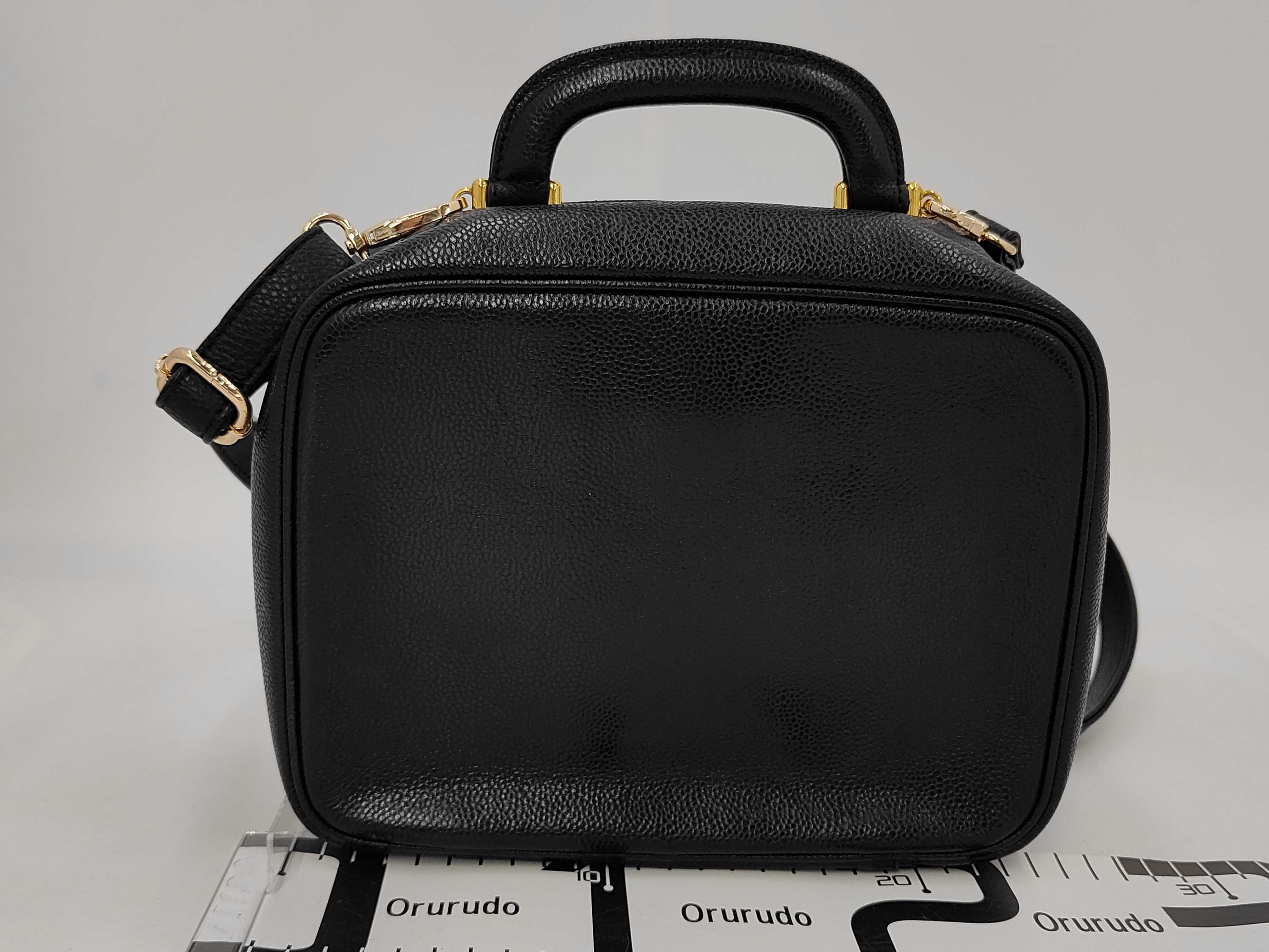 Caviar Skin Vanity Case Shoulder Bag with Seal and Card — view 2