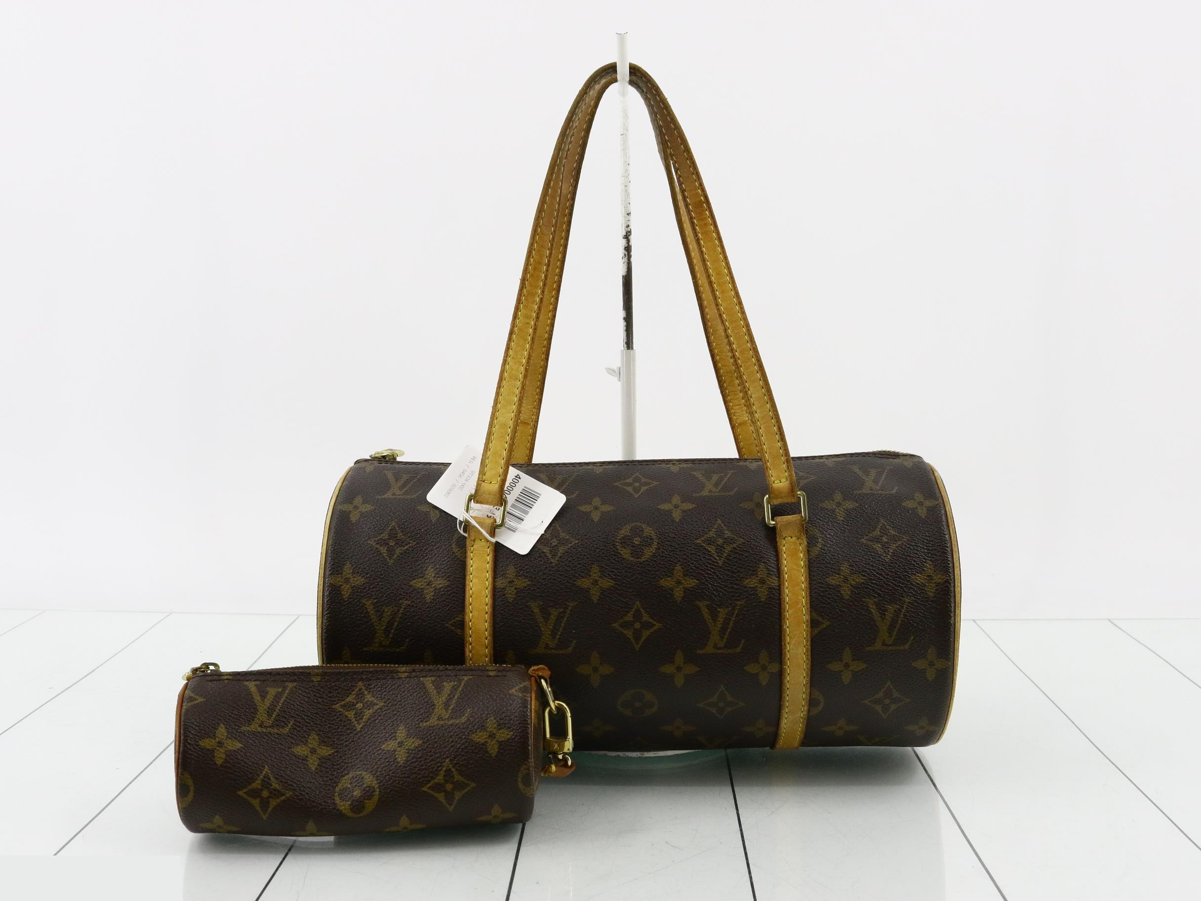Monogram Papillon 30 handbag with pouch