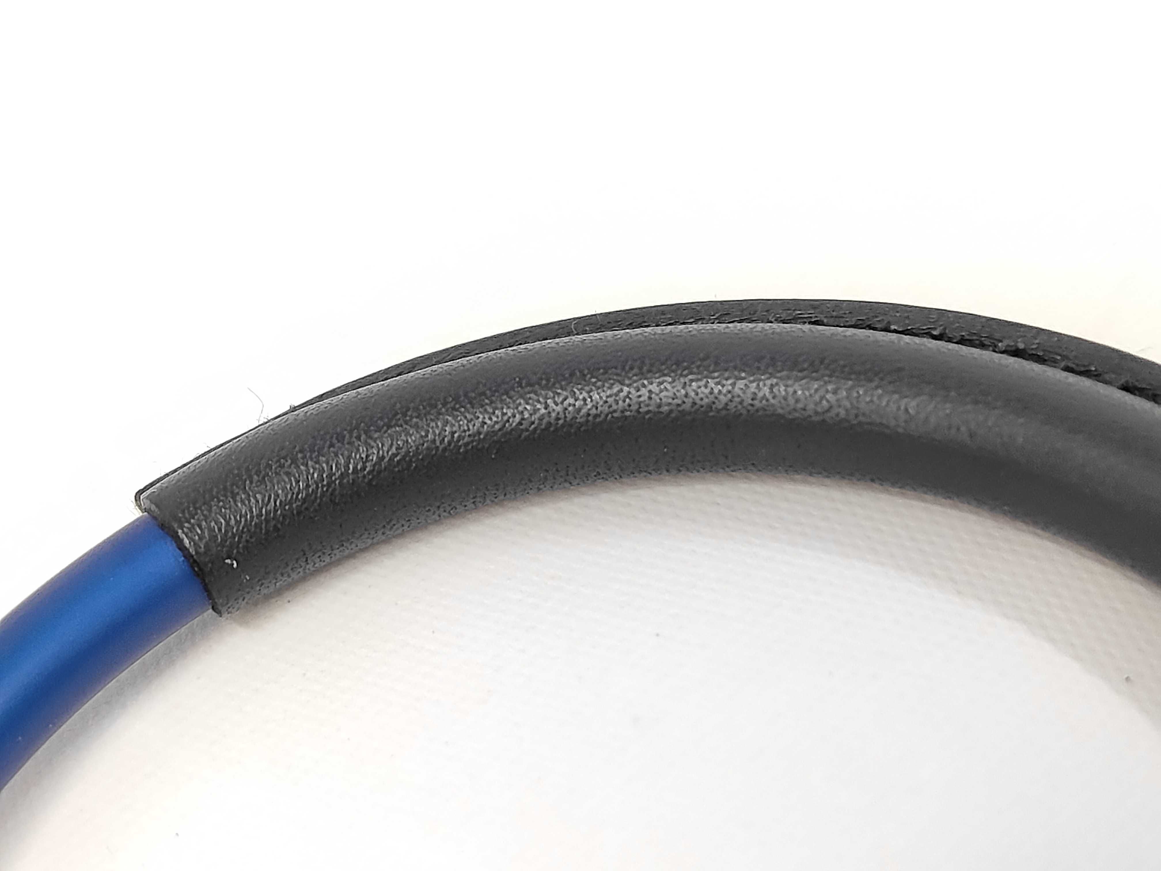 Loop Grand Necklace, Black with Blue Hardware, Hermes Necklace — view 5