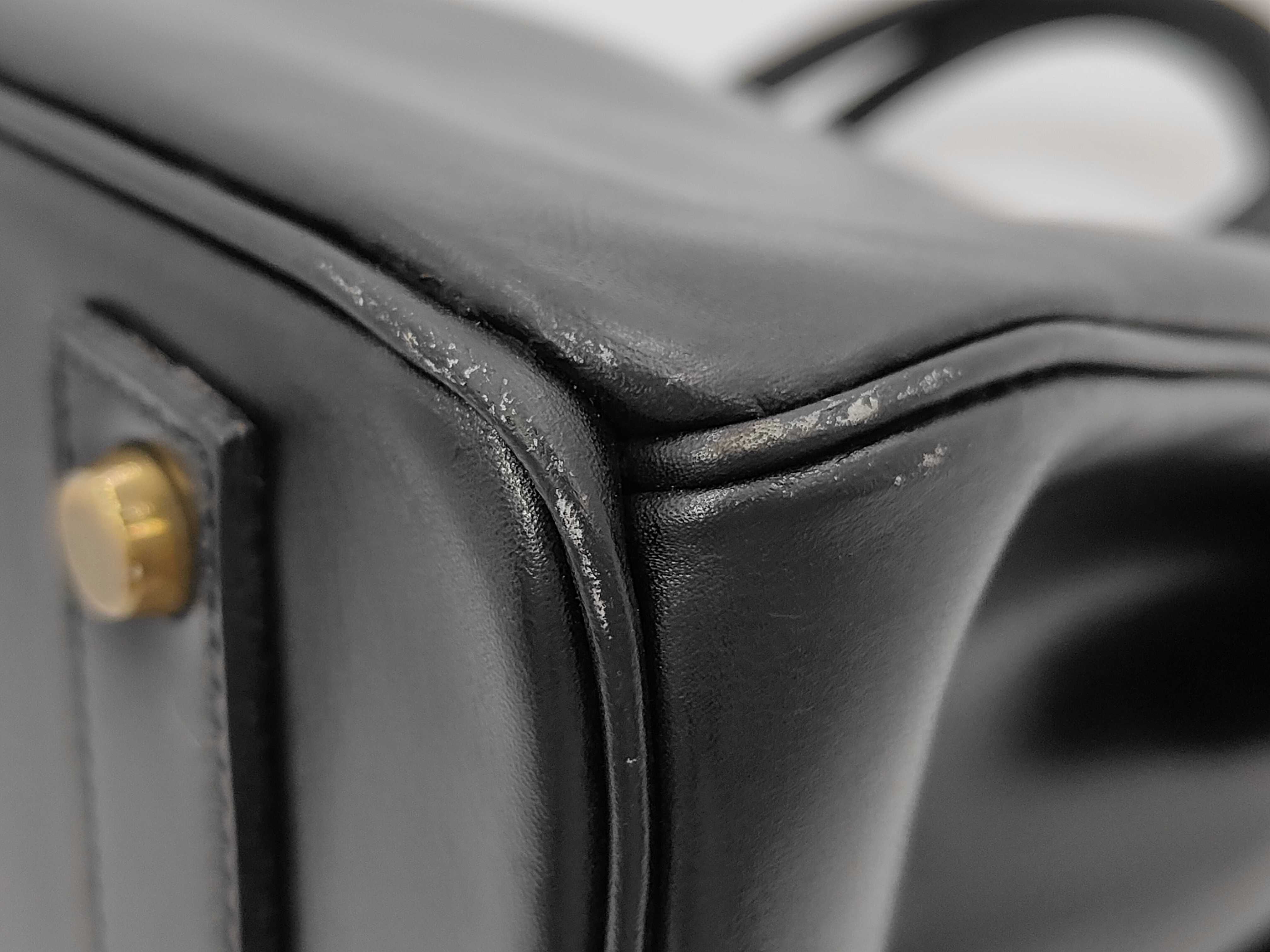Birkin 40 Box Calf Black Gold Hardware Y Handbag — view 5