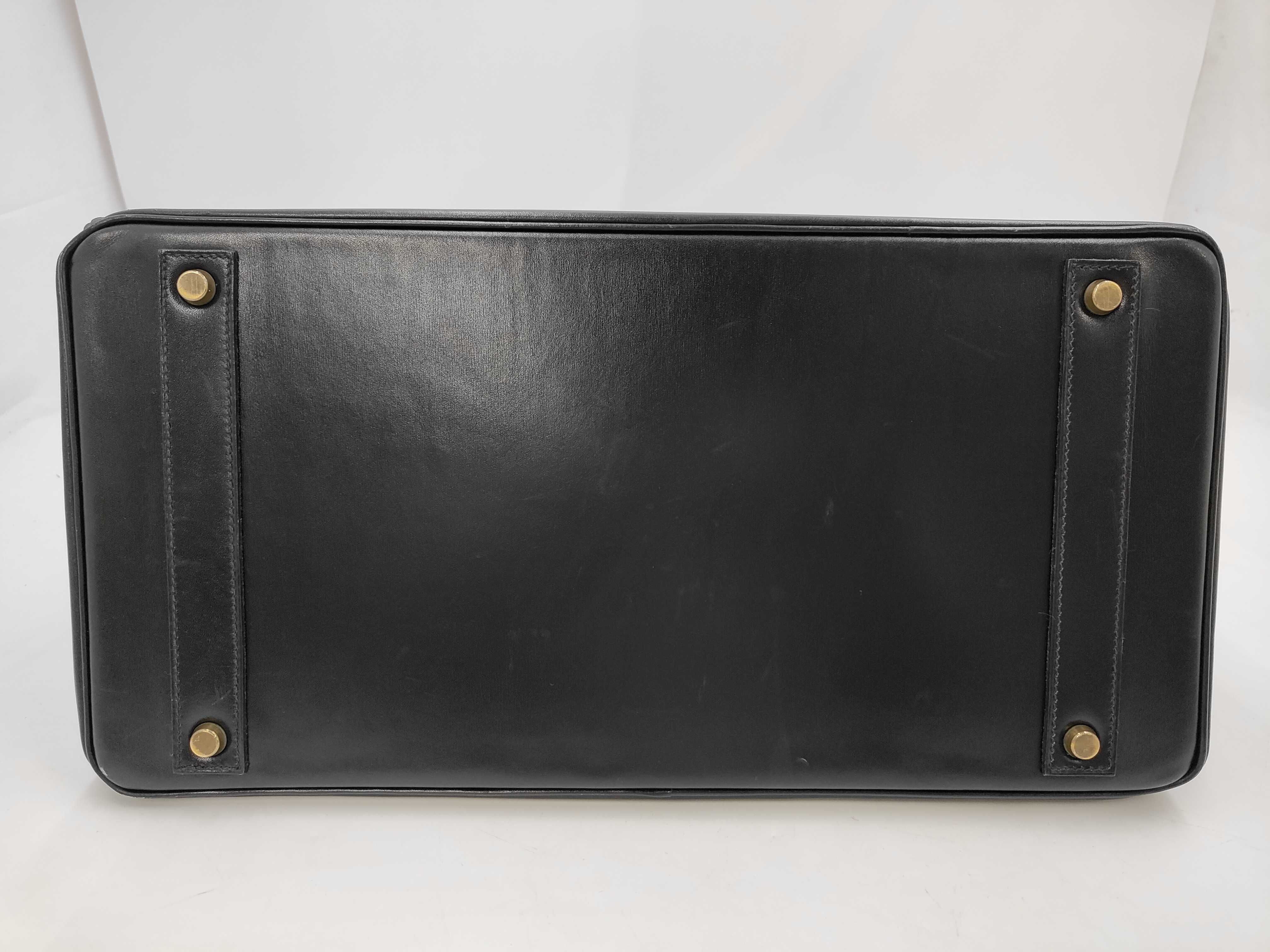 Birkin 40 Box Calf Black Gold Hardware Y Handbag — view 6