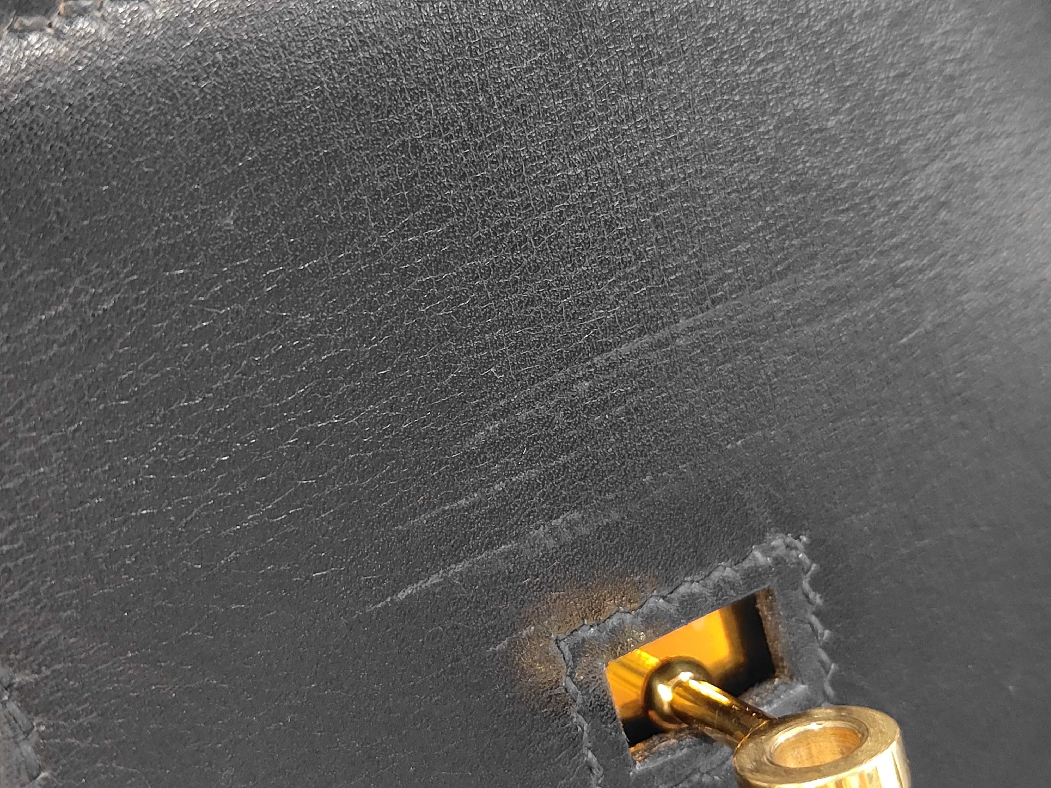 Birkin 40 Box Calf Black Gold Hardware Y Handbag — view 7