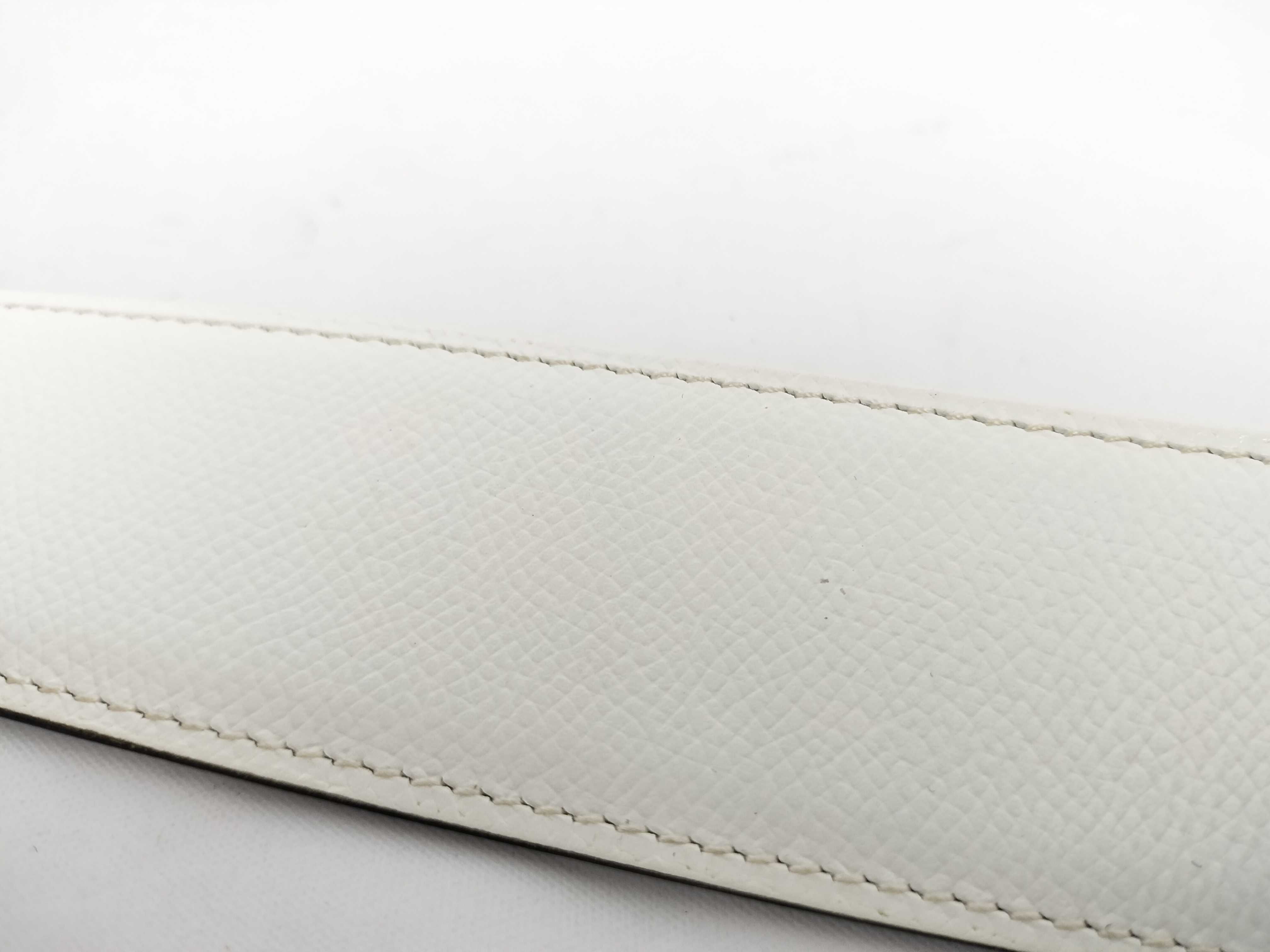 scarf belt, white with silver hardware, unused, other accessories. — view 4