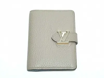 Taurillon Vertical Galet Compact Wallet M82198 RFID Detectable Folding Wallet