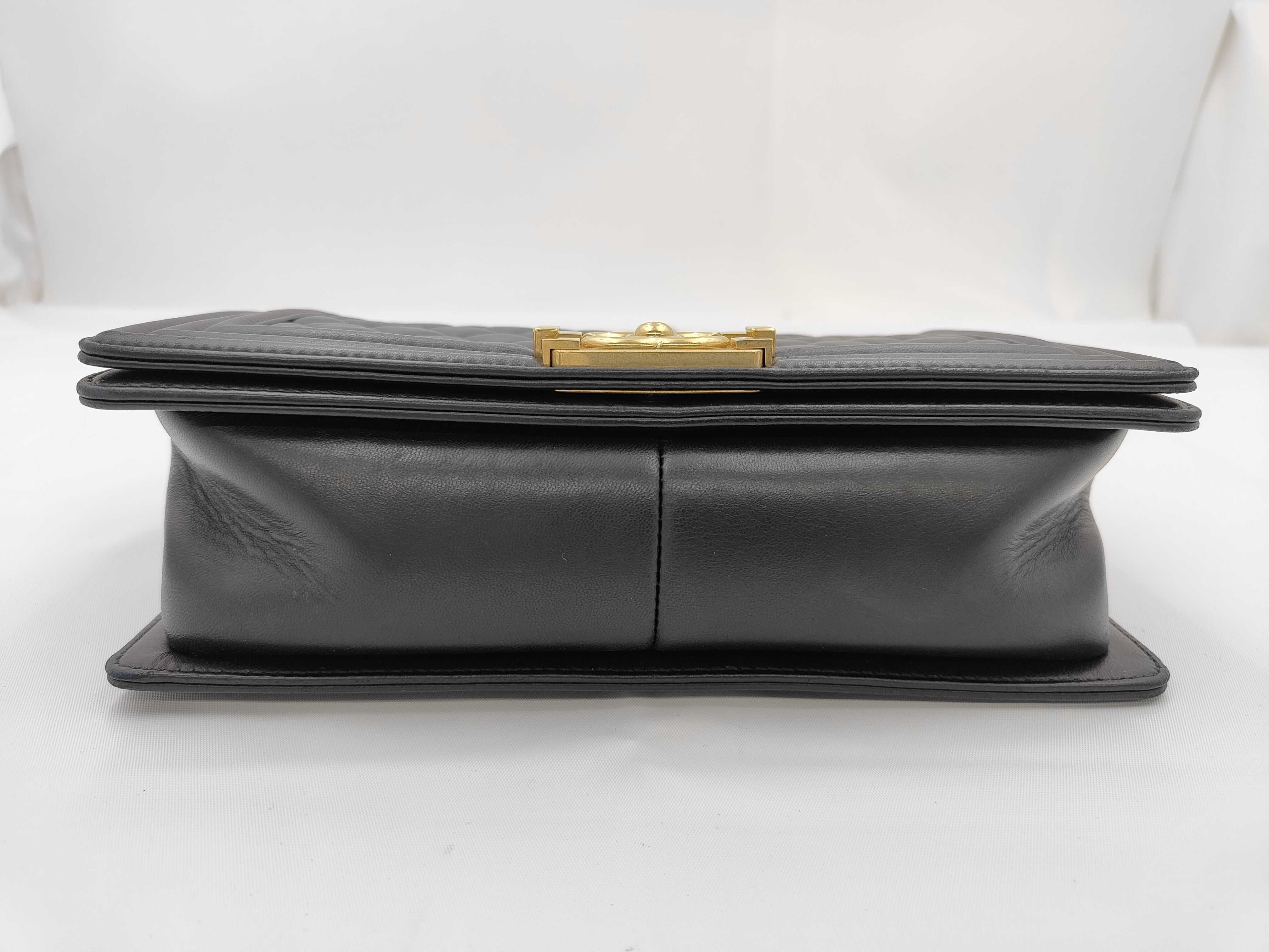 Black Lambskin Boy 25cm GP Hardware Matelassé Chain Shoulder Bag (Serial Number 23) — view 5