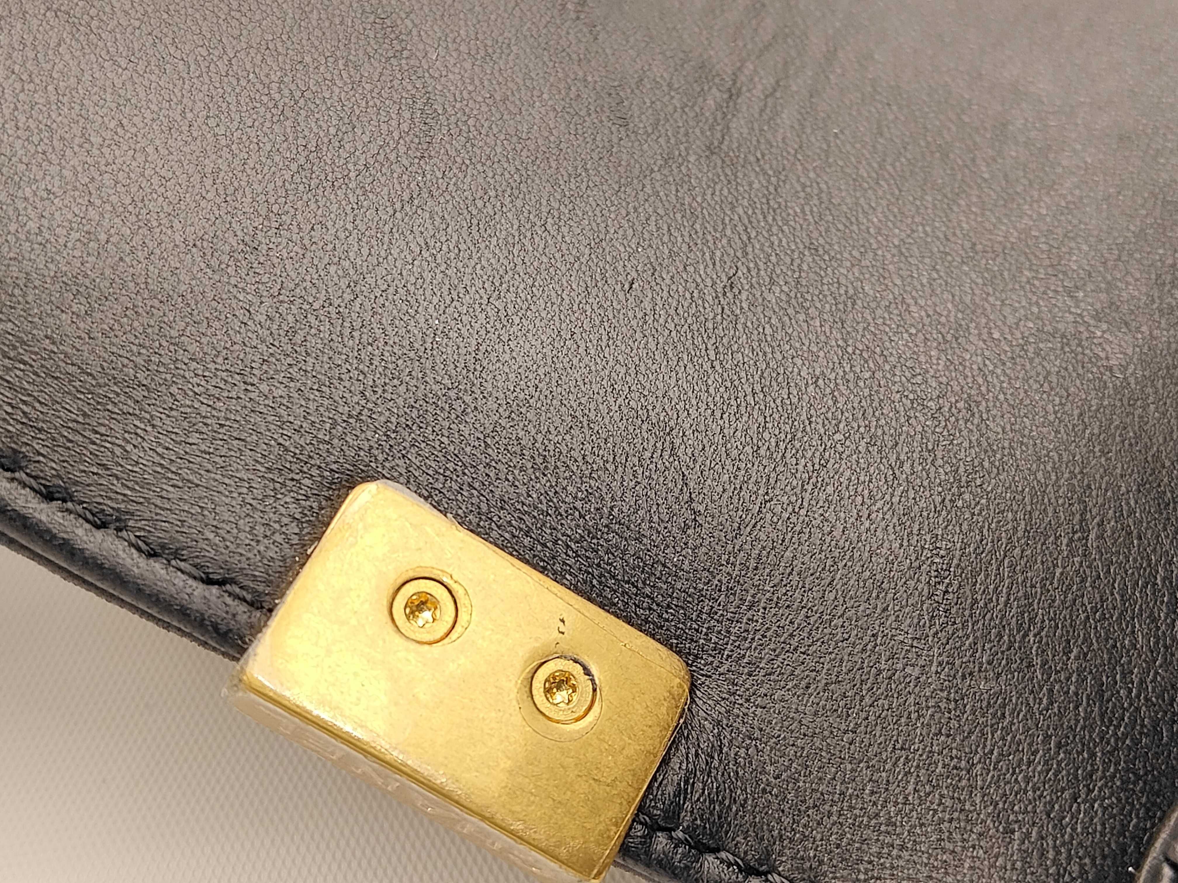 Black Lambskin Boy 25cm GP Hardware Matelassé Chain Shoulder Bag (Serial Number 23) — view 7