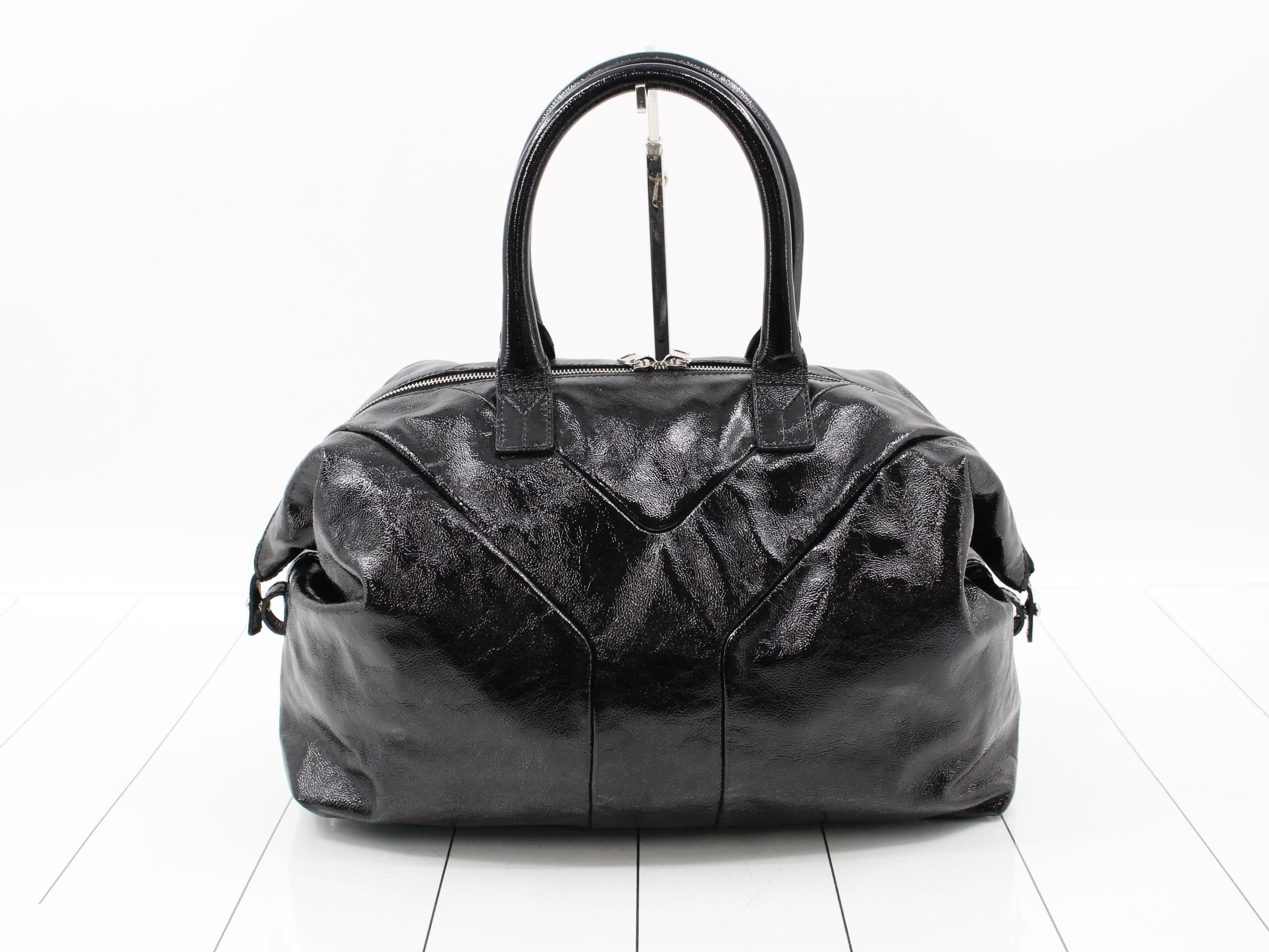 patent leather tote bag — view 2