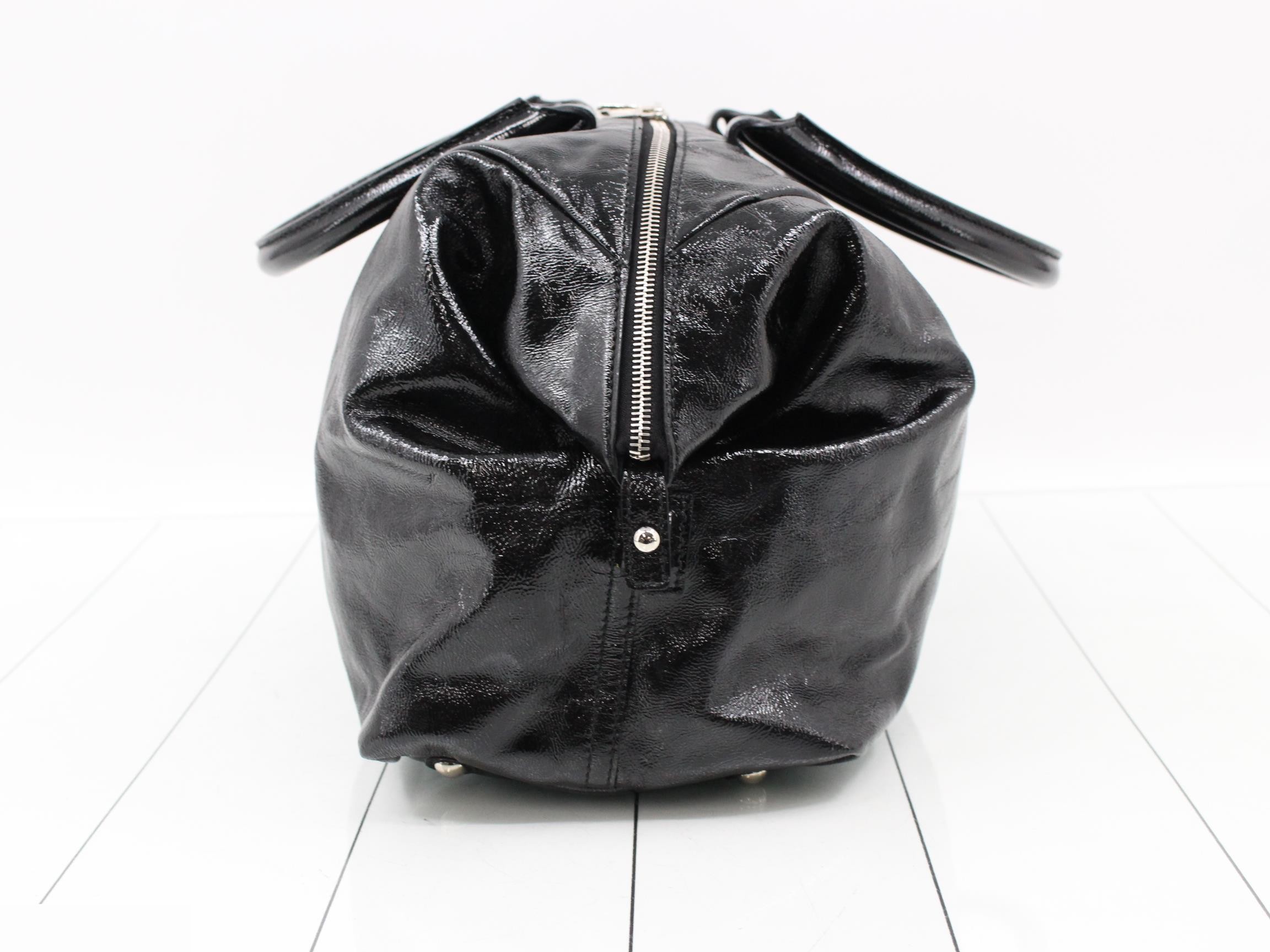 patent leather tote bag — view 3