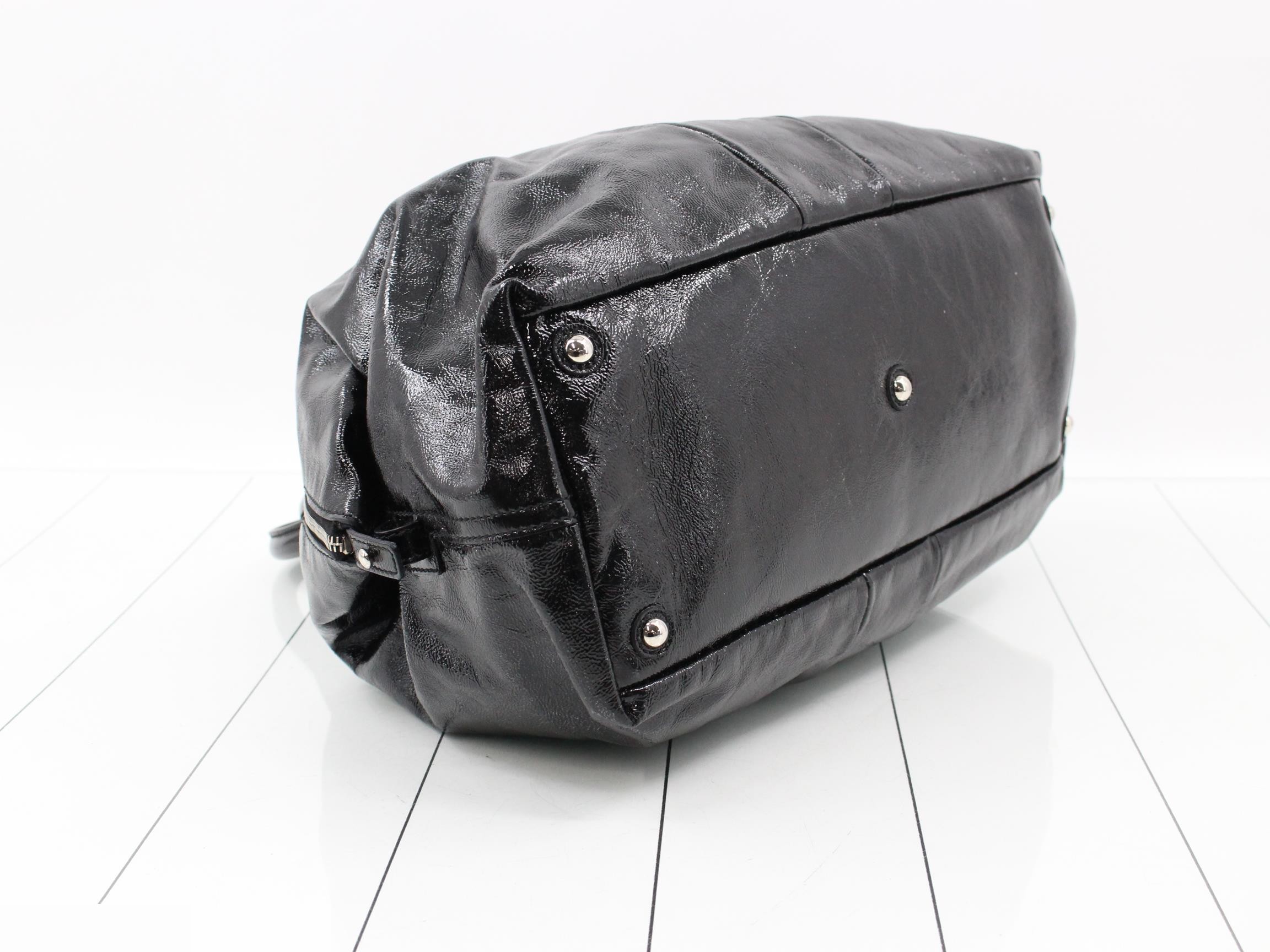 patent leather tote bag — view 5