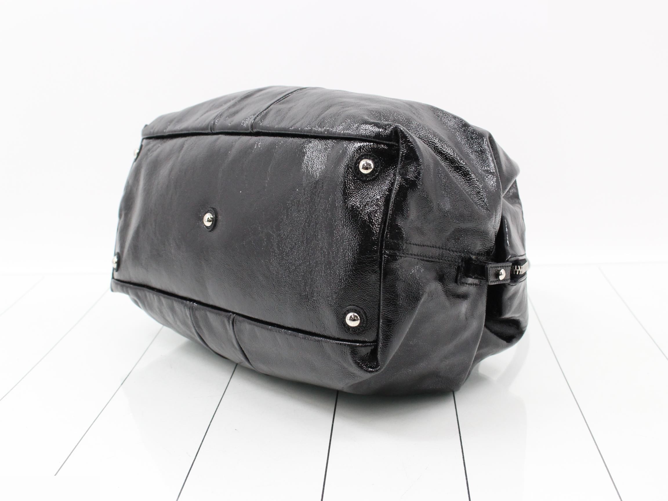 patent leather tote bag — view 6