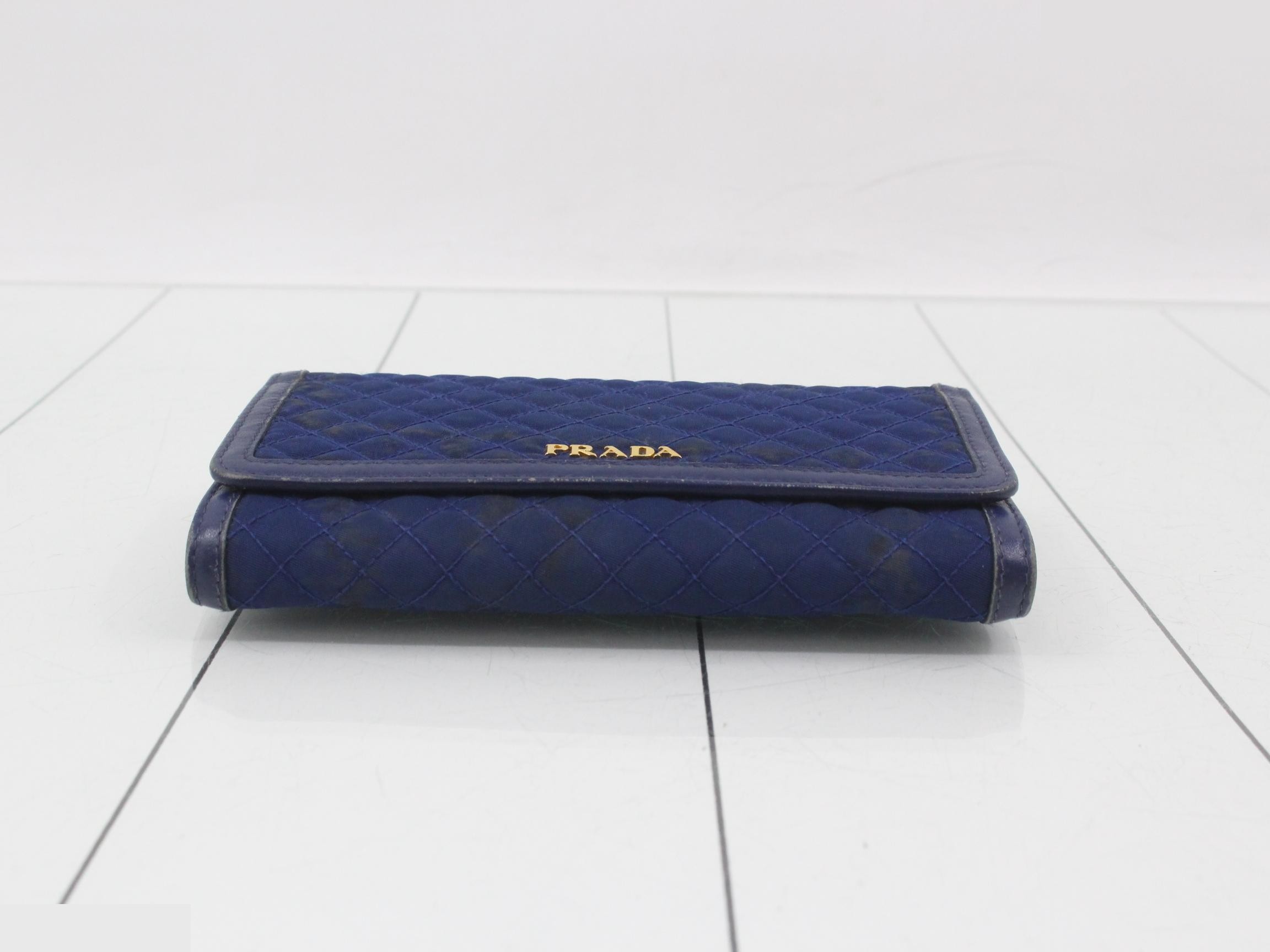 bi-fold long wallet, blue — view 3