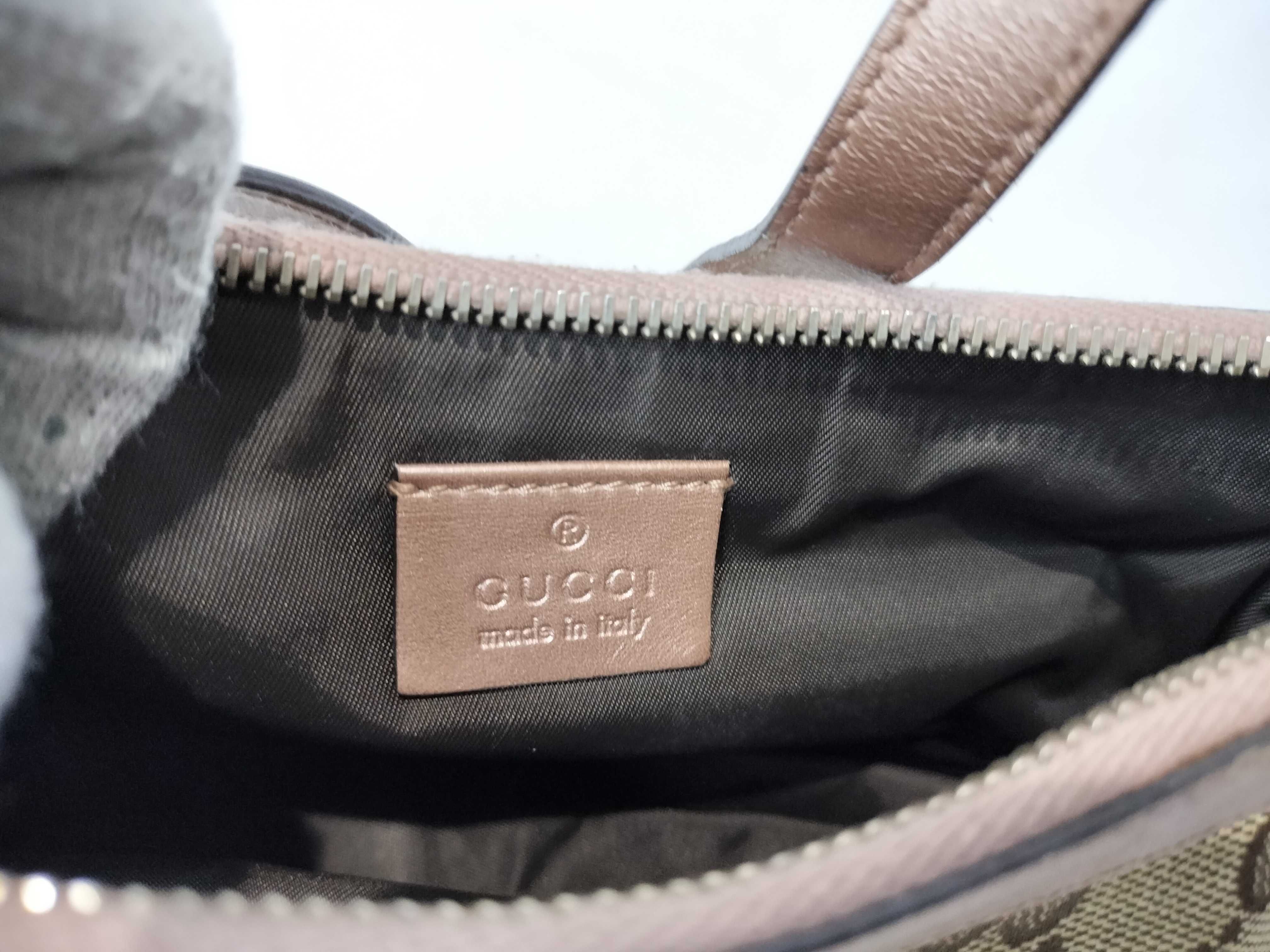 Pink Canvas GG Monogram Heart Zipper Pull Shoulder Bag No. 2 Handbag — view 10