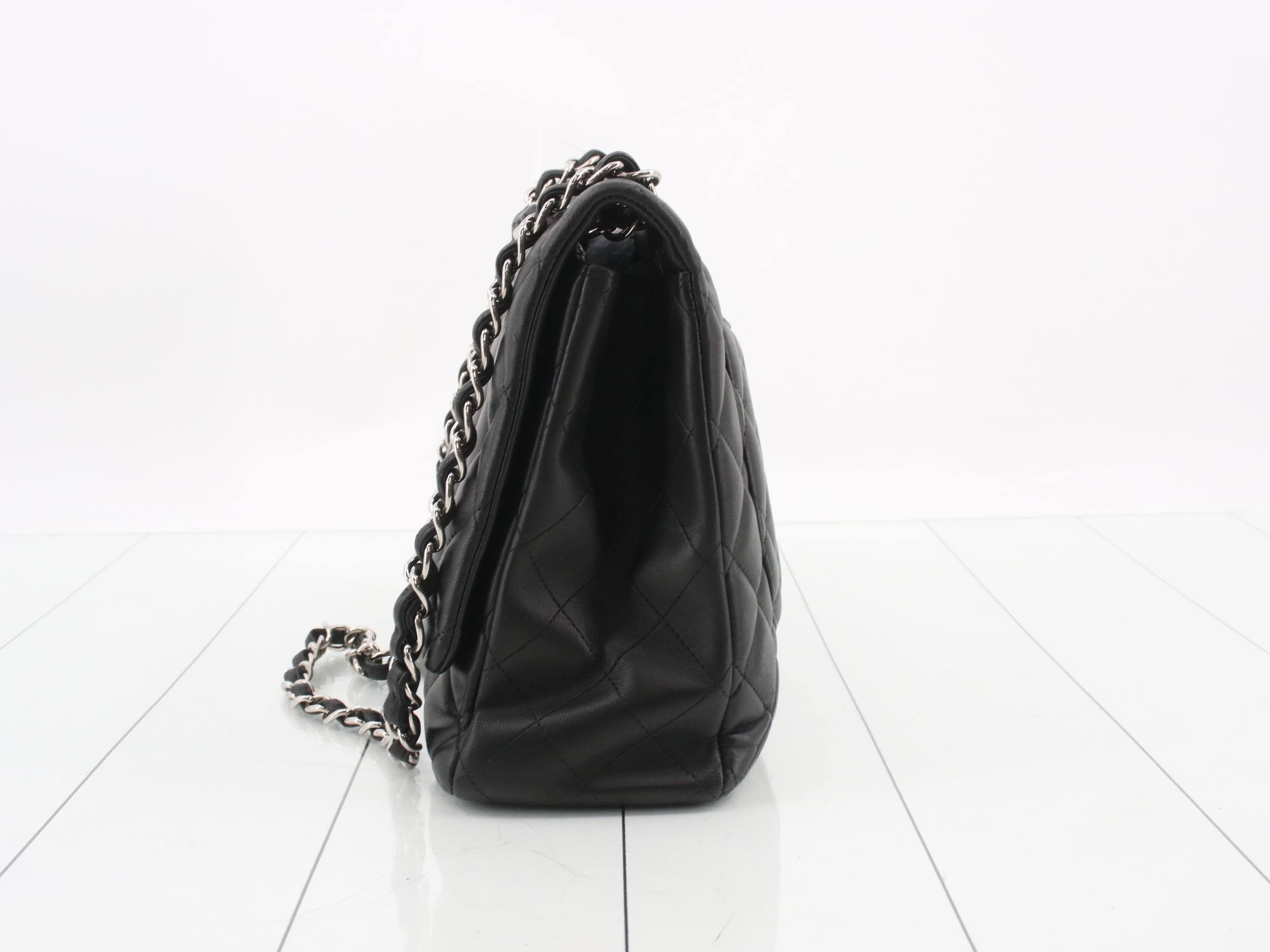 Large Matelassé Leather Turnlock Double Chain Shoulder Bag — view 3