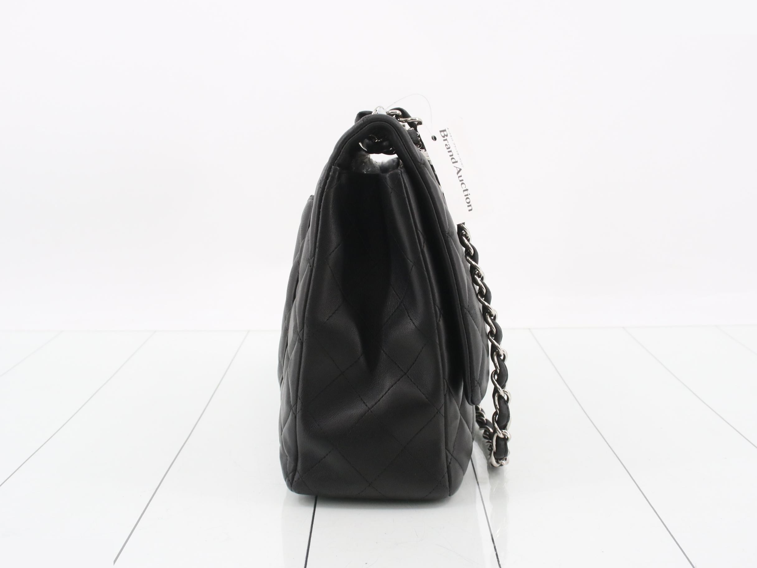Large Matelassé Leather Turnlock Double Chain Shoulder Bag — view 4