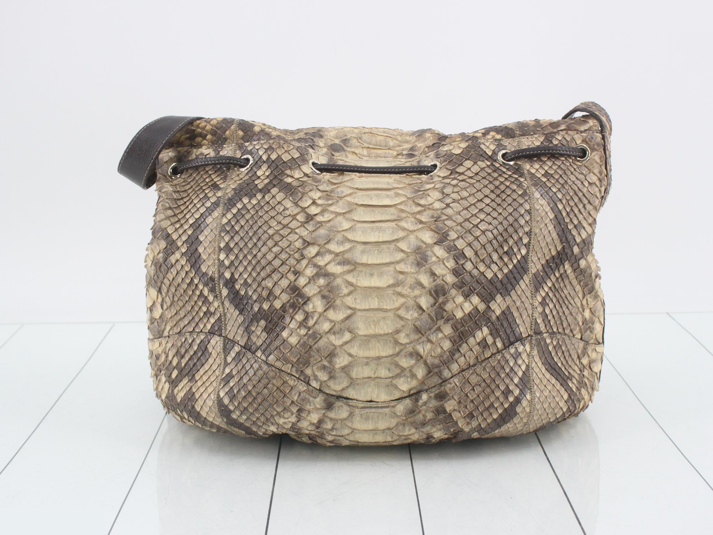 Tribeca Python Shoulder Bag — view 2