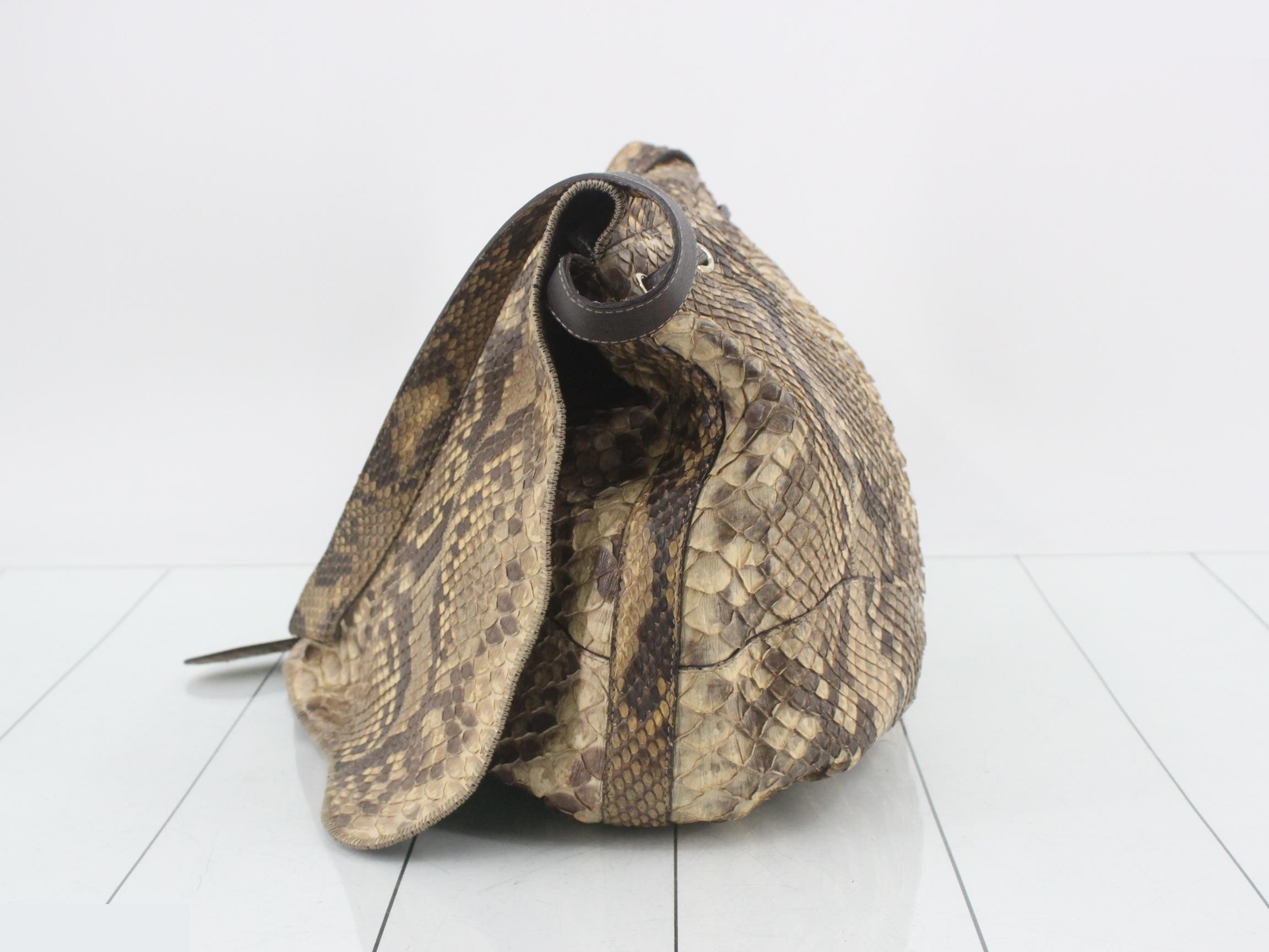 Tribeca Python Shoulder Bag — view 3