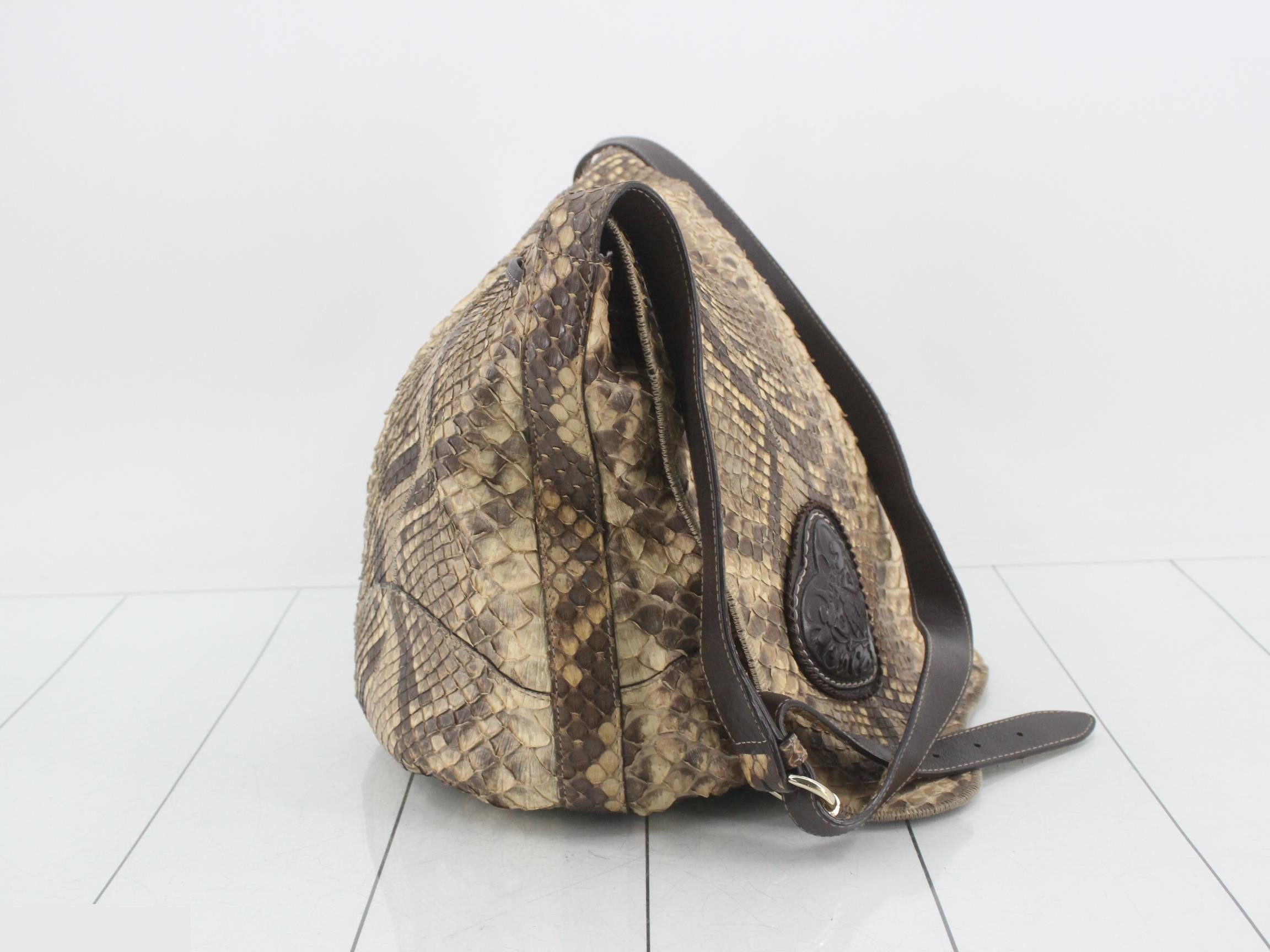 Tribeca Python Shoulder Bag — view 4