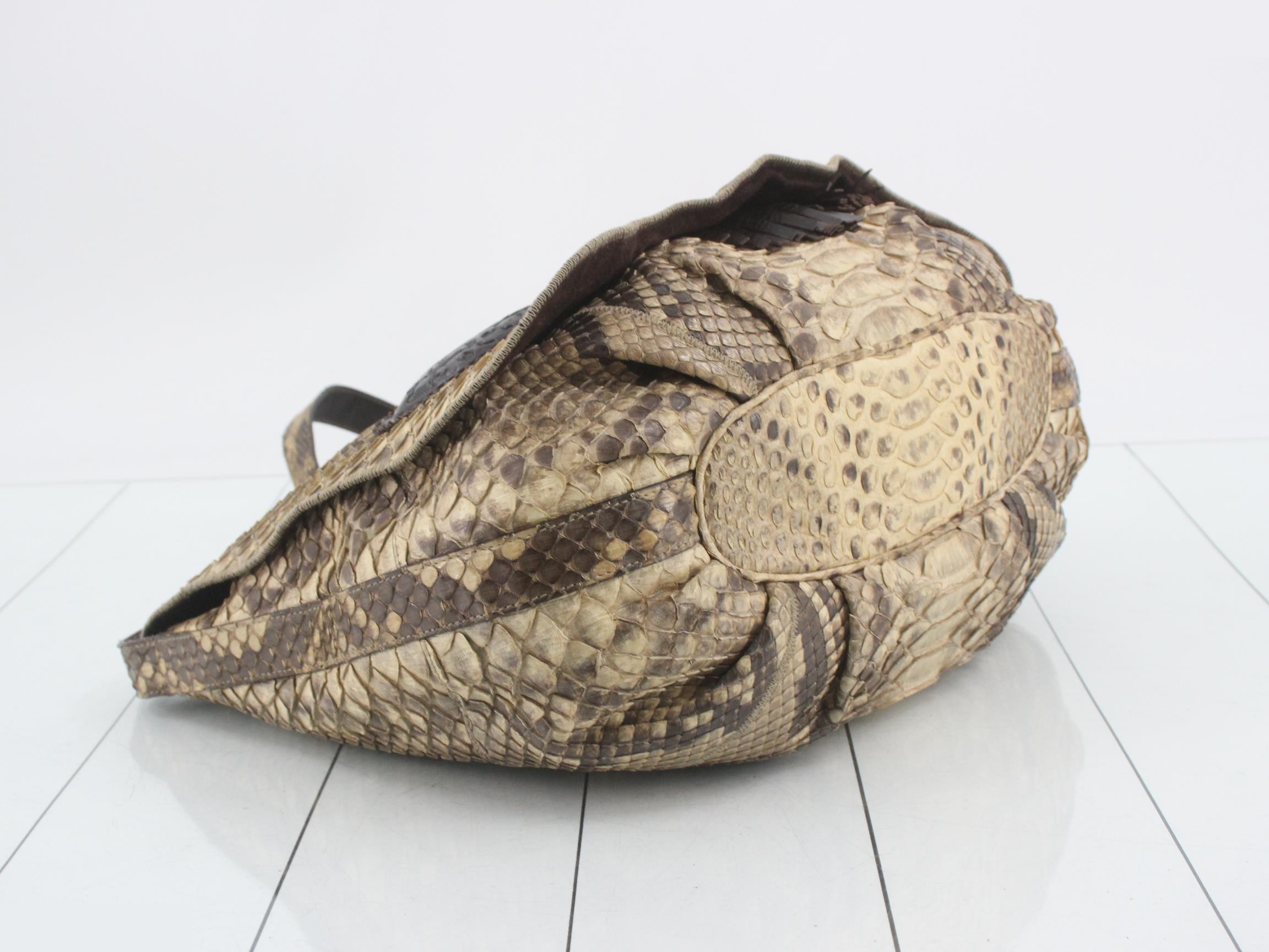 Tribeca Python Shoulder Bag — view 5