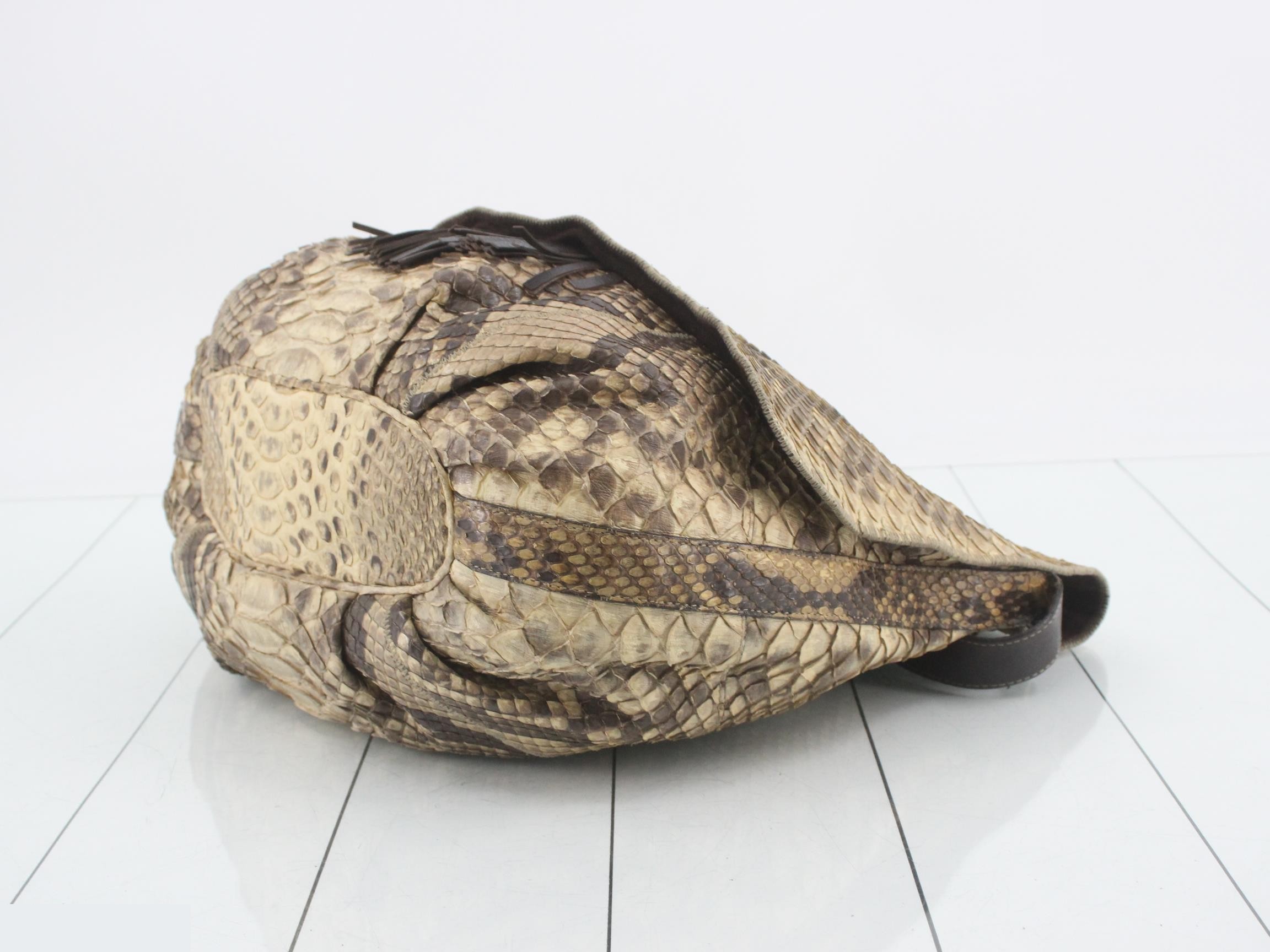 Tribeca Python Shoulder Bag — view 6