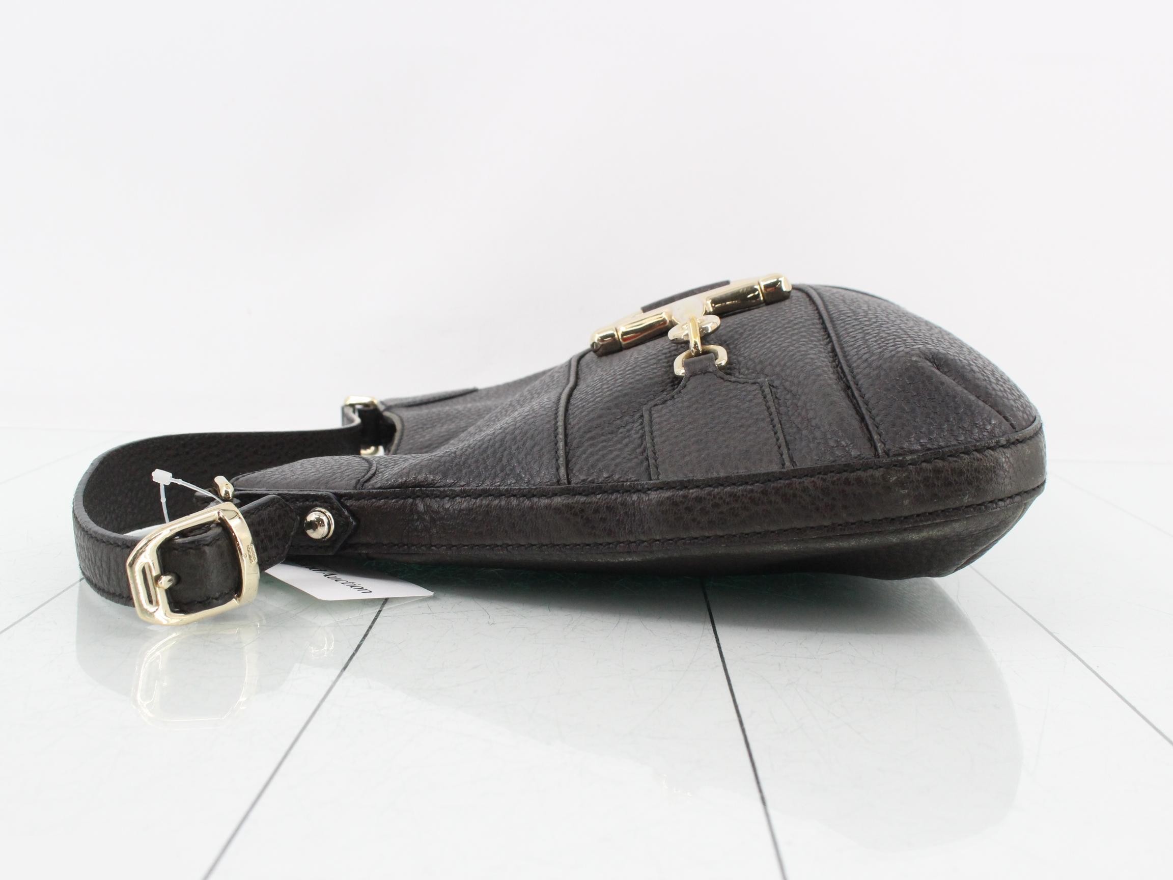 Horsebit Hobo Leather One-Shoulder Bag — view 4