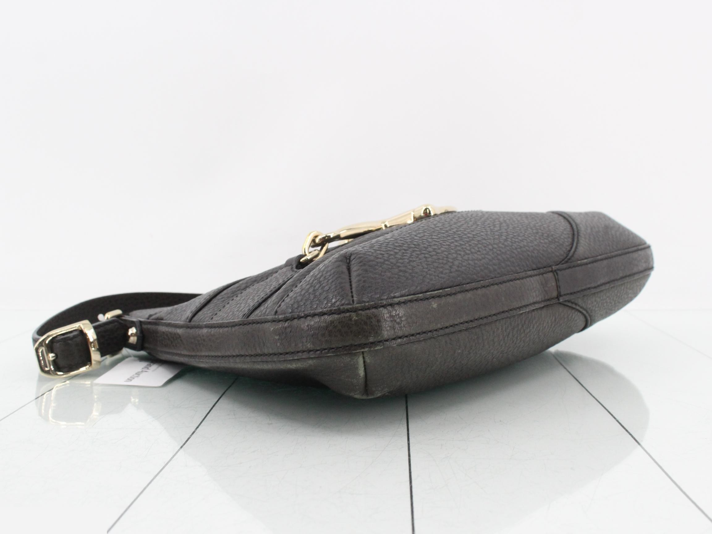 Horsebit Hobo Leather One-Shoulder Bag — view 5