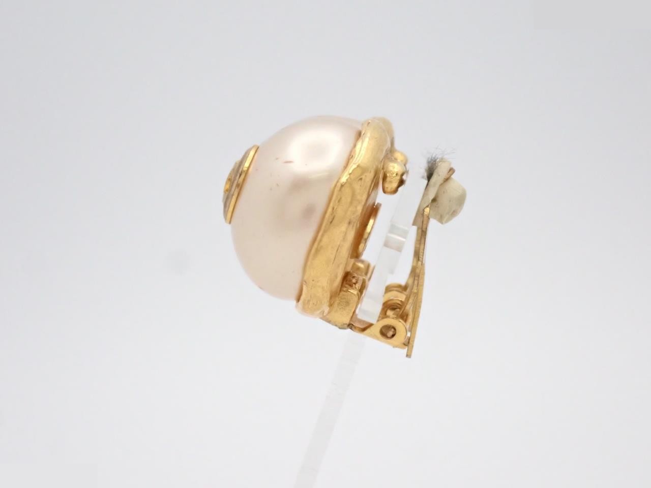 Coco Mark Faux Pearl Earrings, Size 28 — view 3