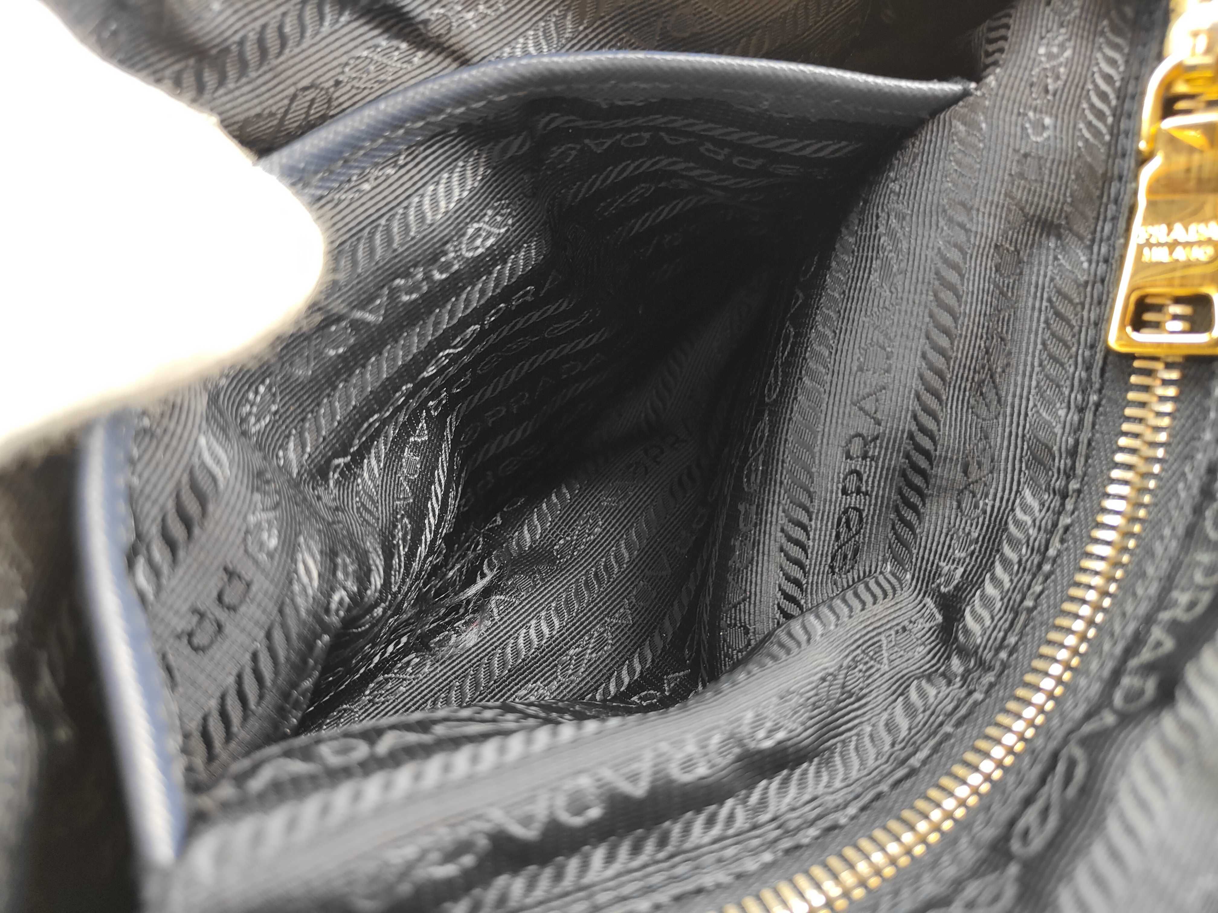 Nylon Prada Handbag Leather Nylon Black Handbag — view 14