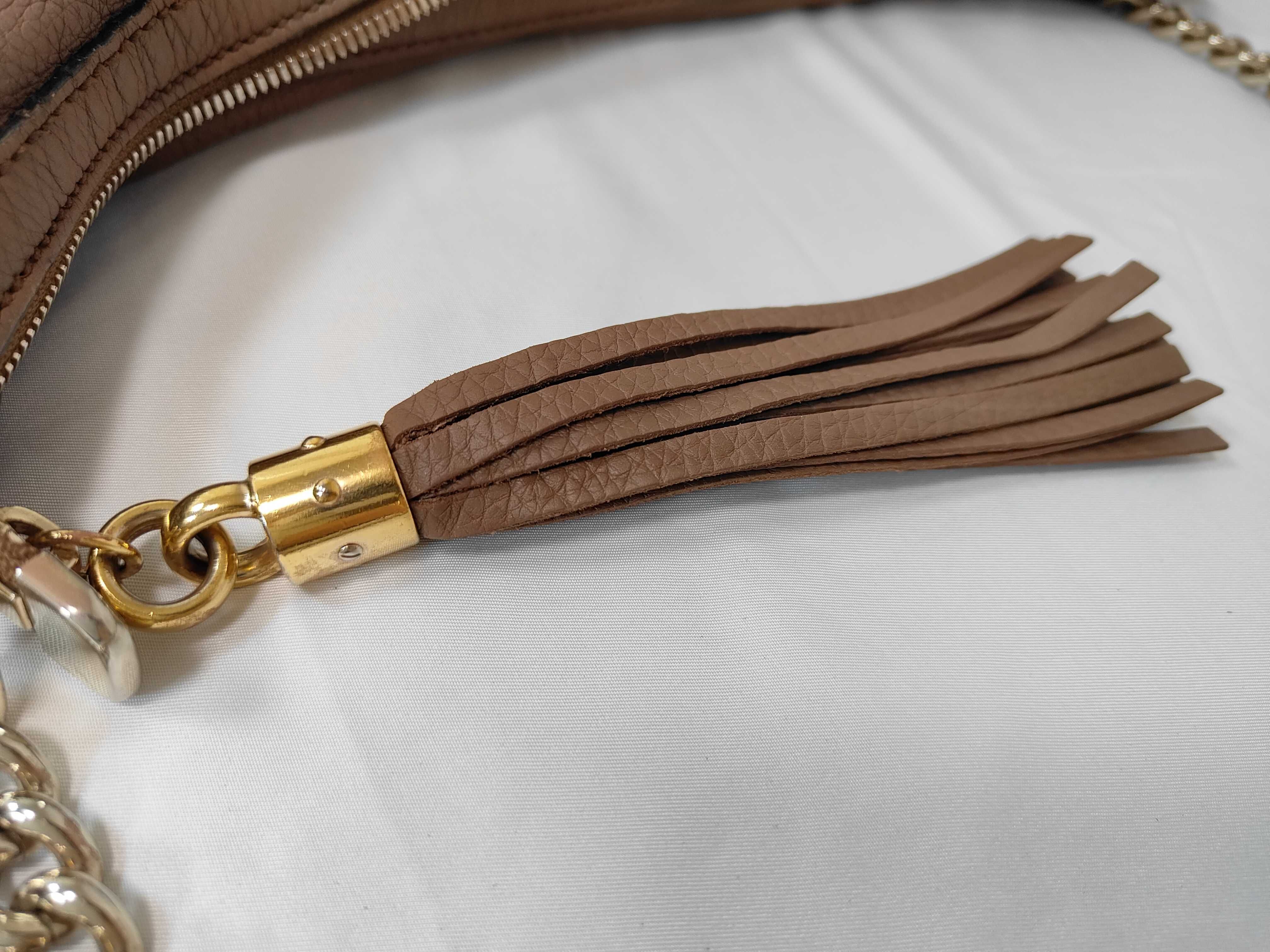 Soho Tassel Chain Shoulder Bag Brown — view 13