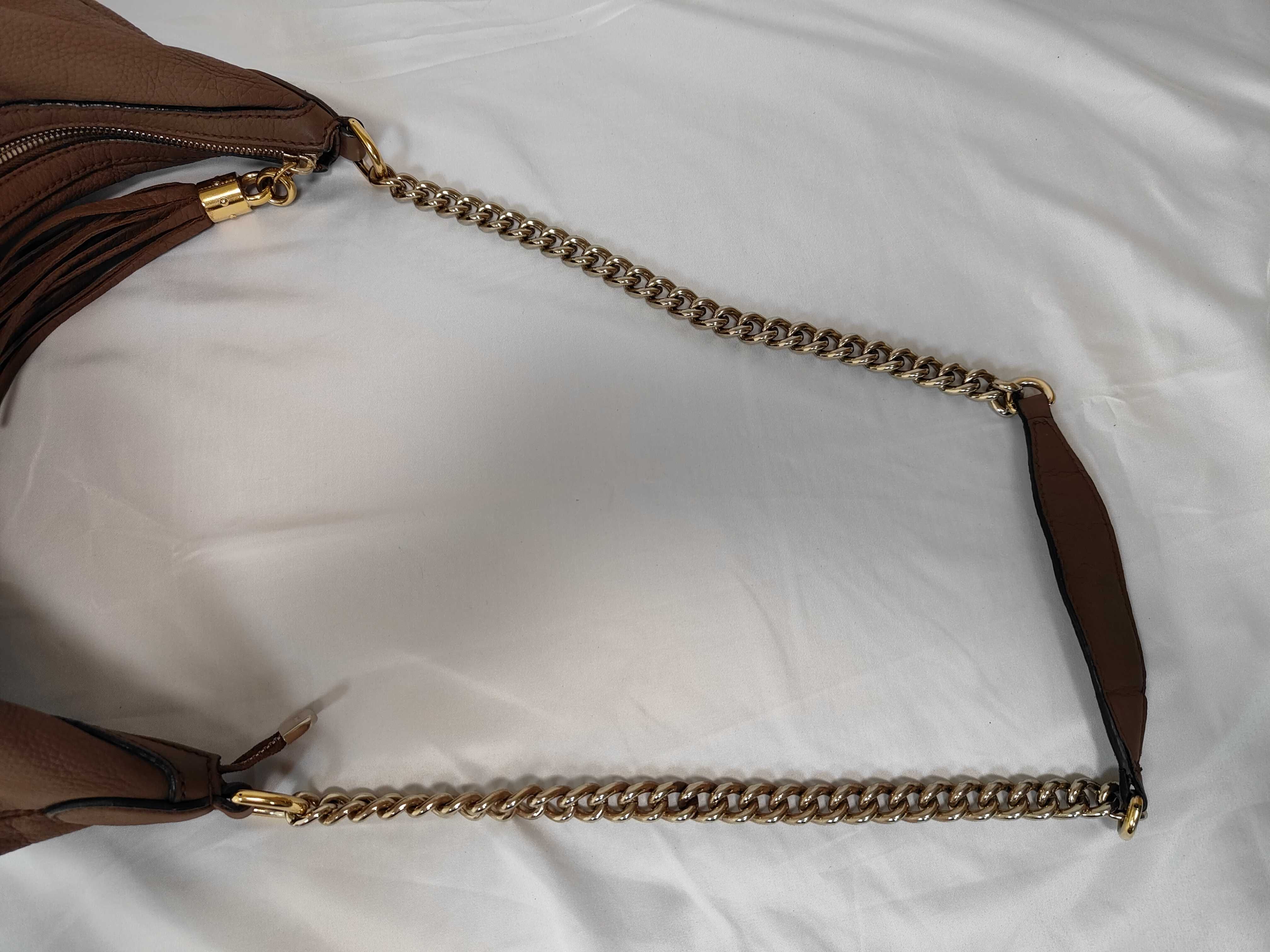 Soho Tassel Chain Shoulder Bag Brown — view 3